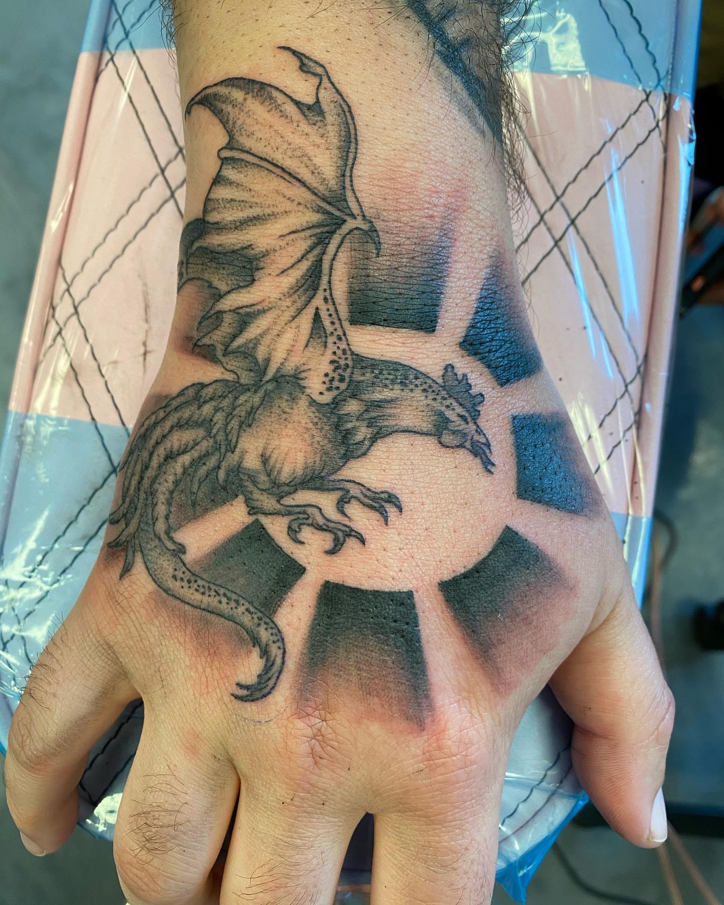 Tattoo by @queenieink — black_and_grey