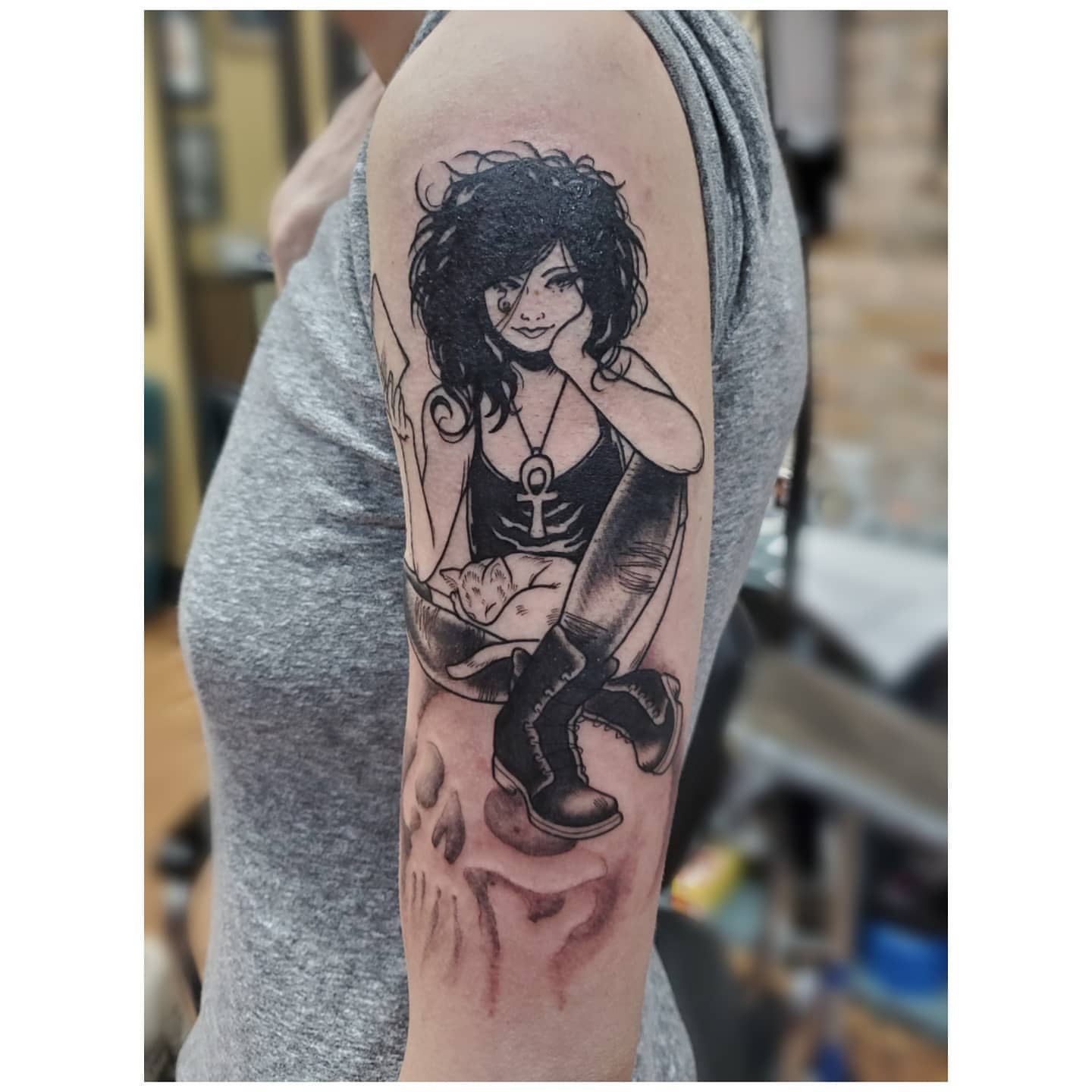 Tattoo by @katy_did_it — black_and_grey
