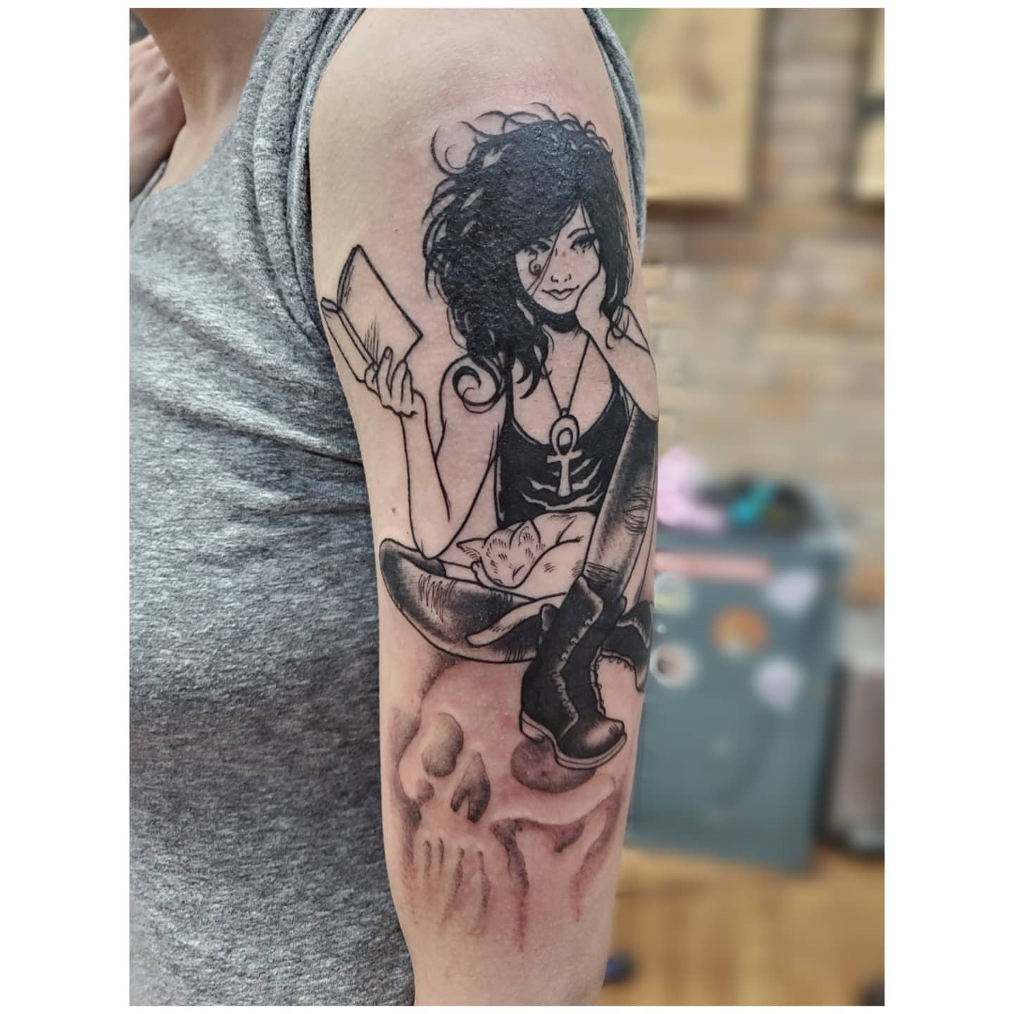 Tattoo by @katy_did_it — black_and_grey, realism