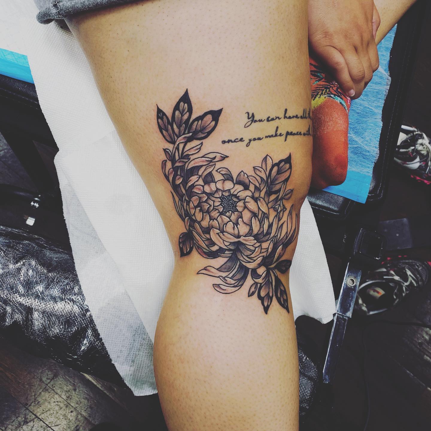 Tattoo by @felixxmtattoo — black_and_grey