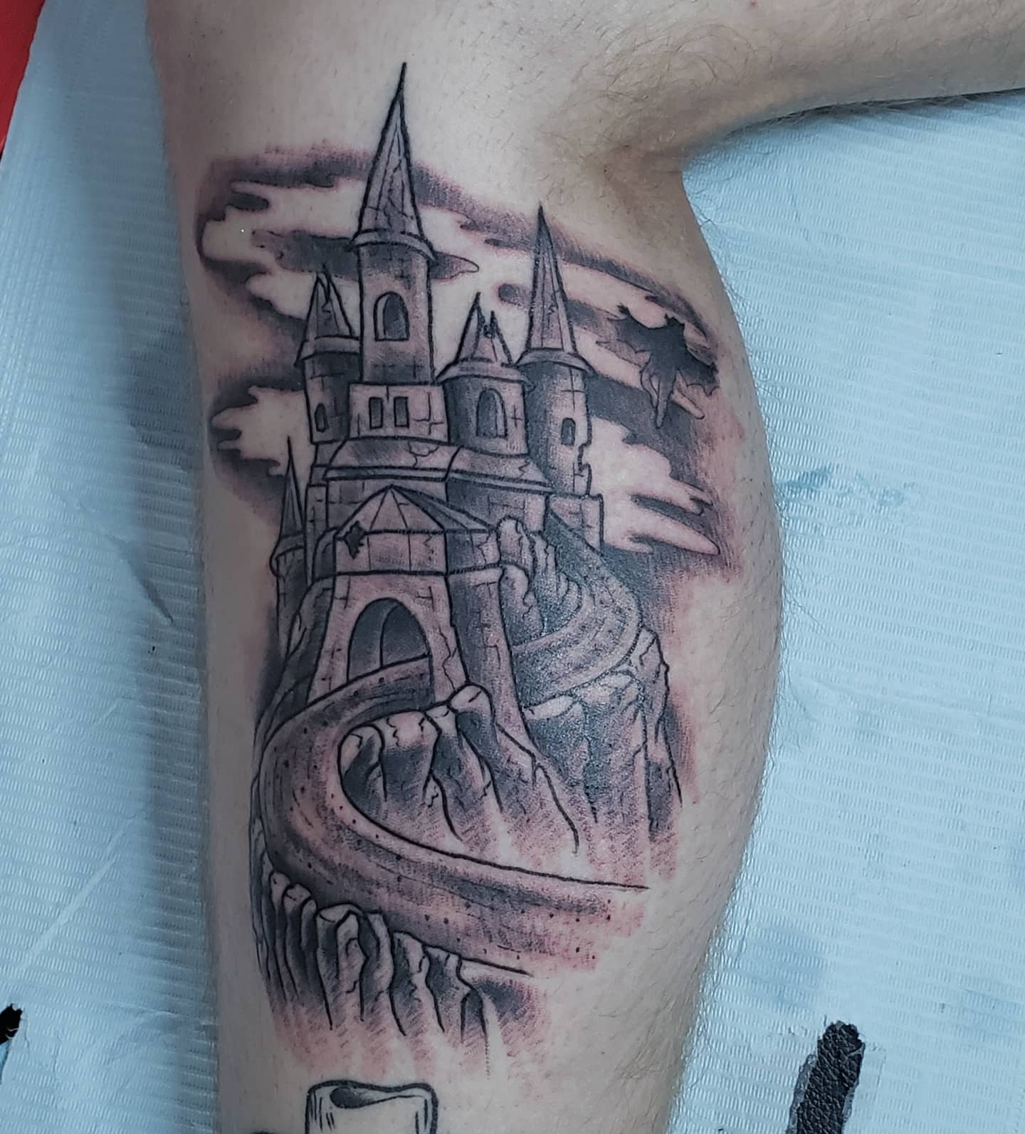 Tattoo by @amandagrimatattoo — black_and_grey