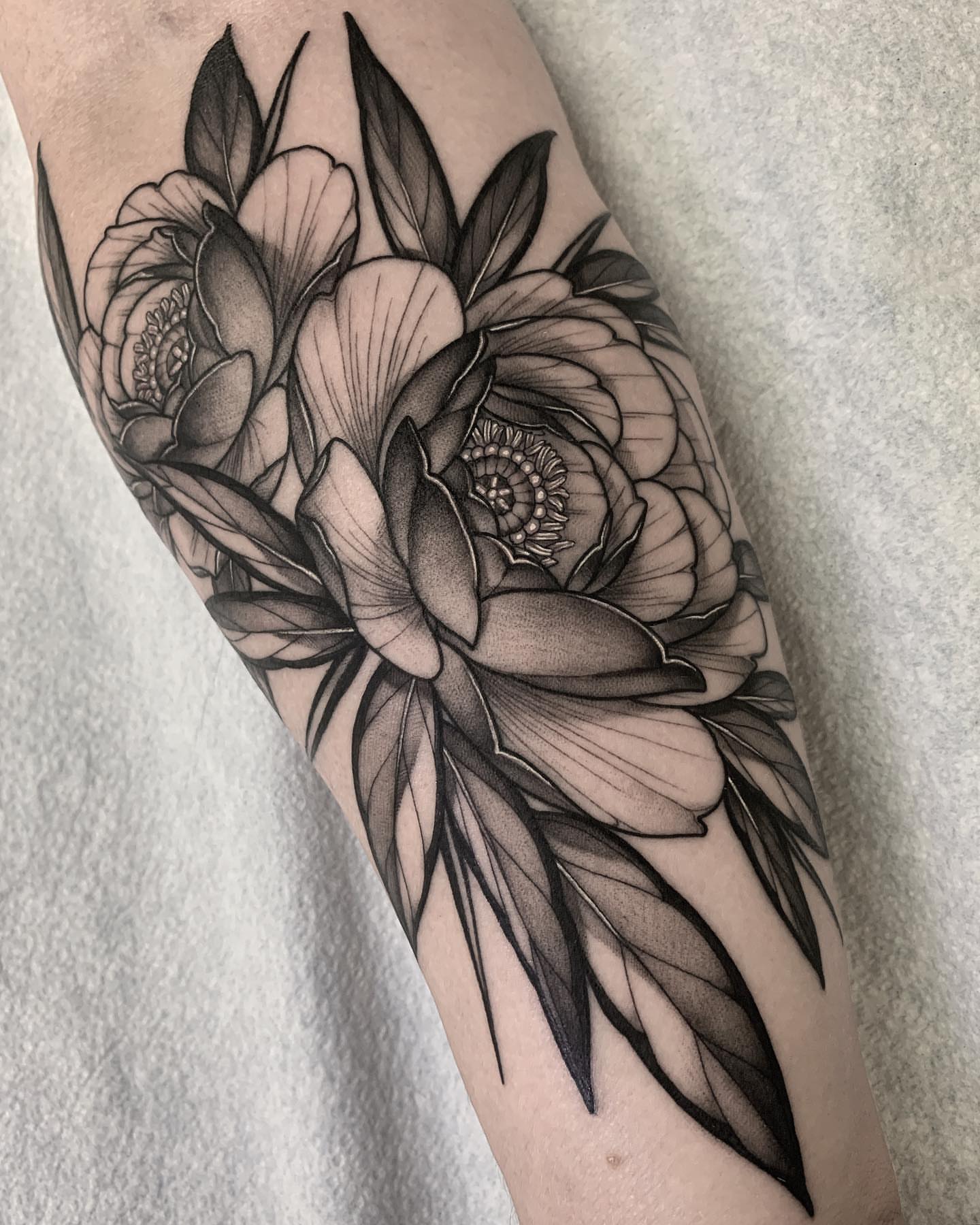 Tattoo by @squirestrahan — black_and_grey, realism
