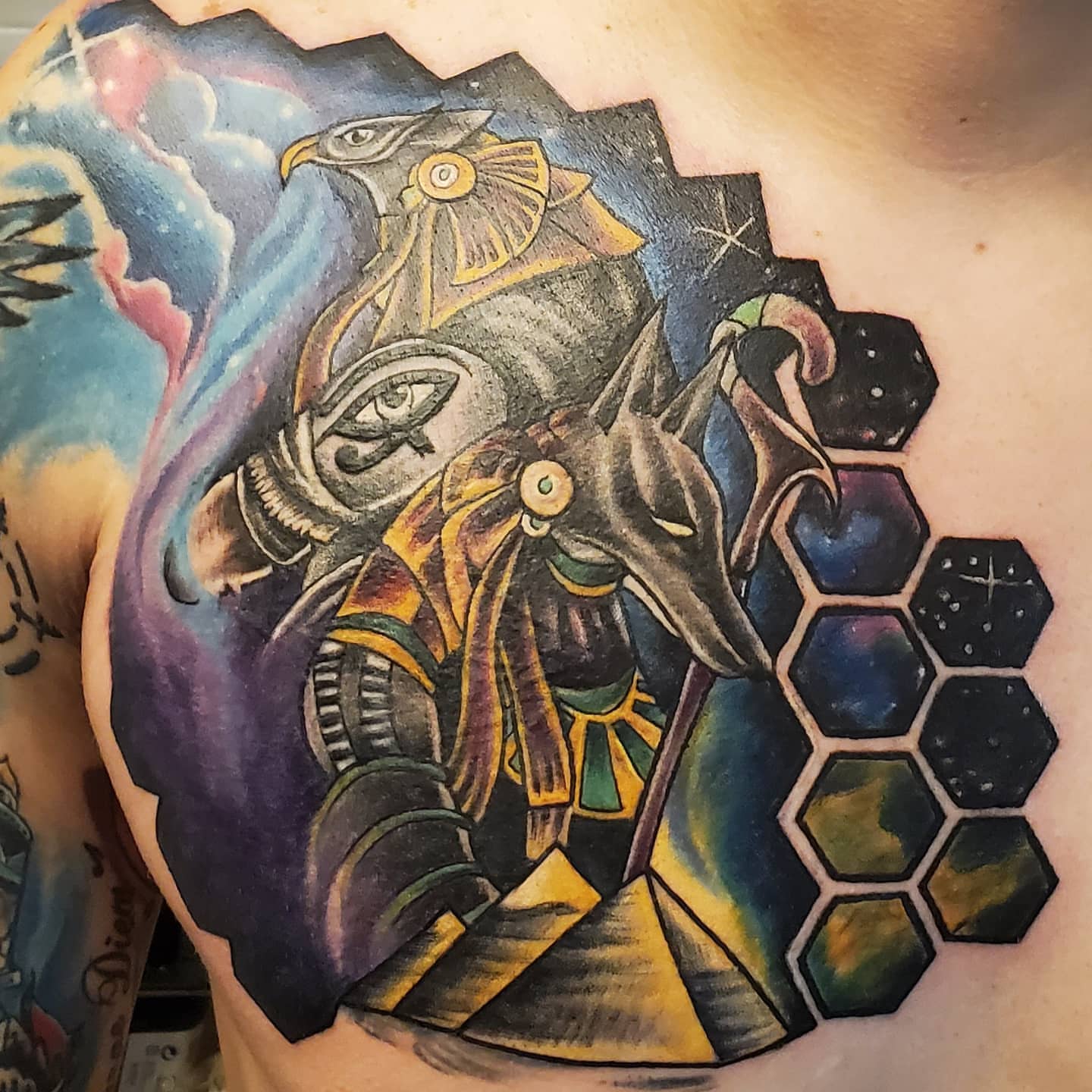 Tattoo by @jonnyriostattoo — geometric