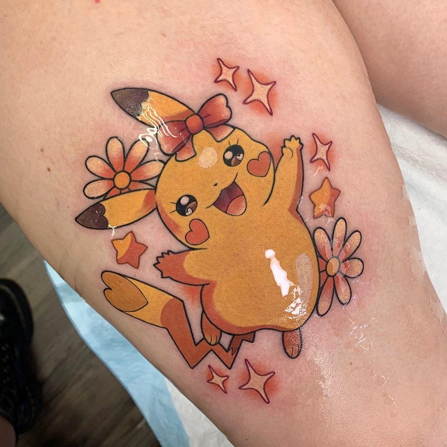 Tattoo by @shelbytattoos — new_school, anime