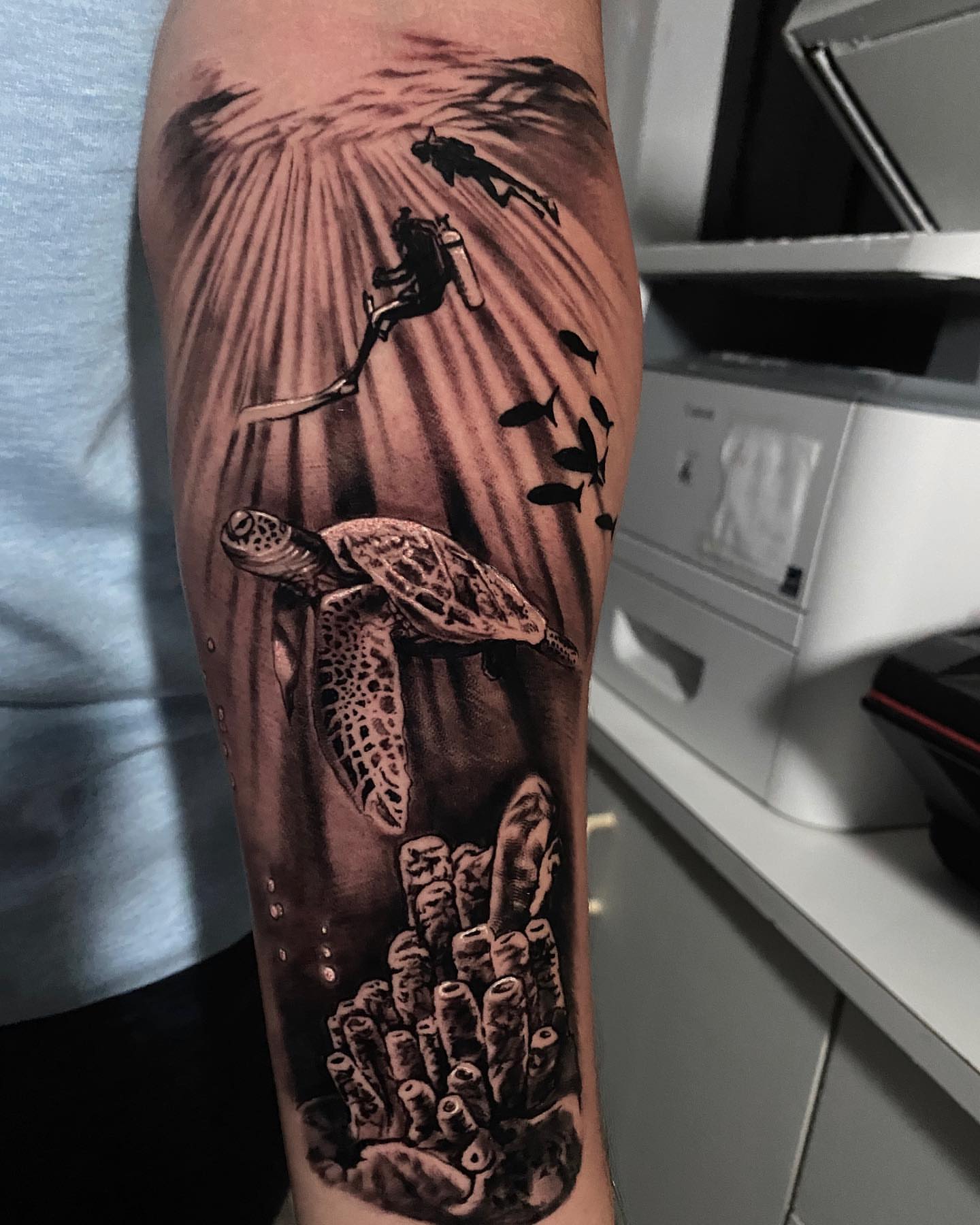 Tattoo by @b.cass_killingsword โ black_and_grey, realism