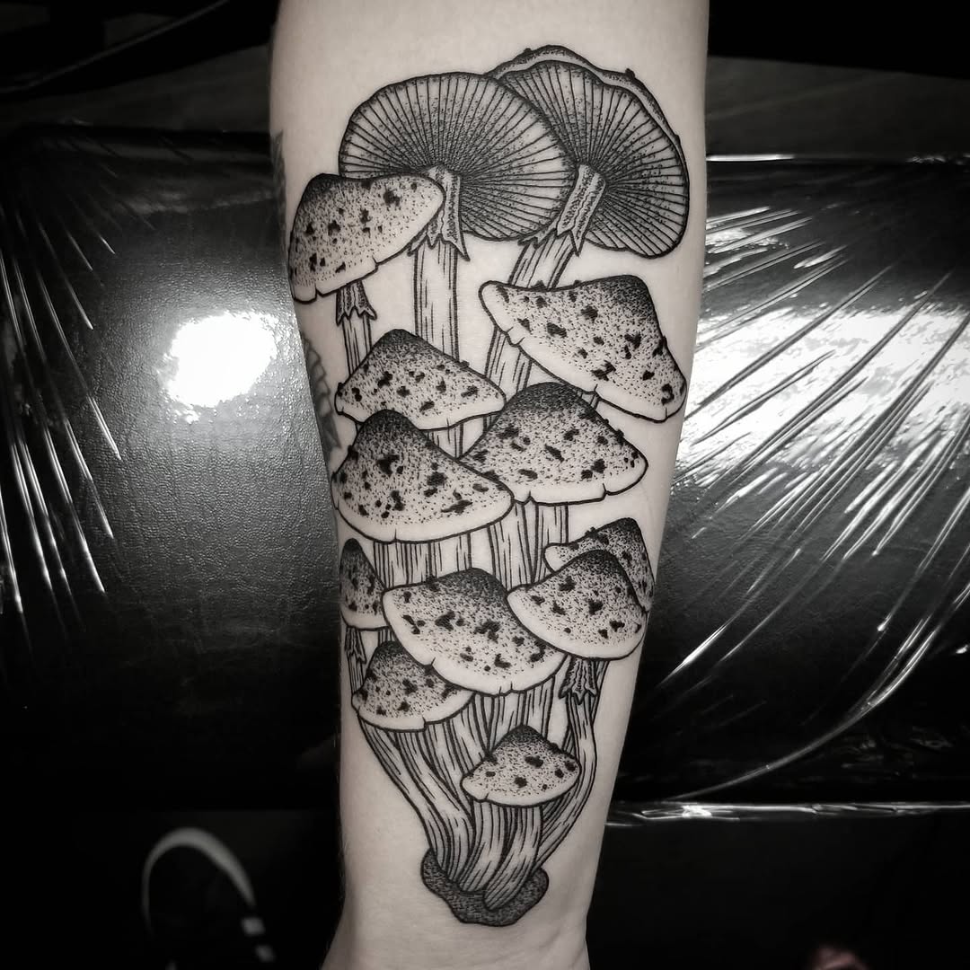Tattoo by @killingjakob2 — black_and_grey, dotwork