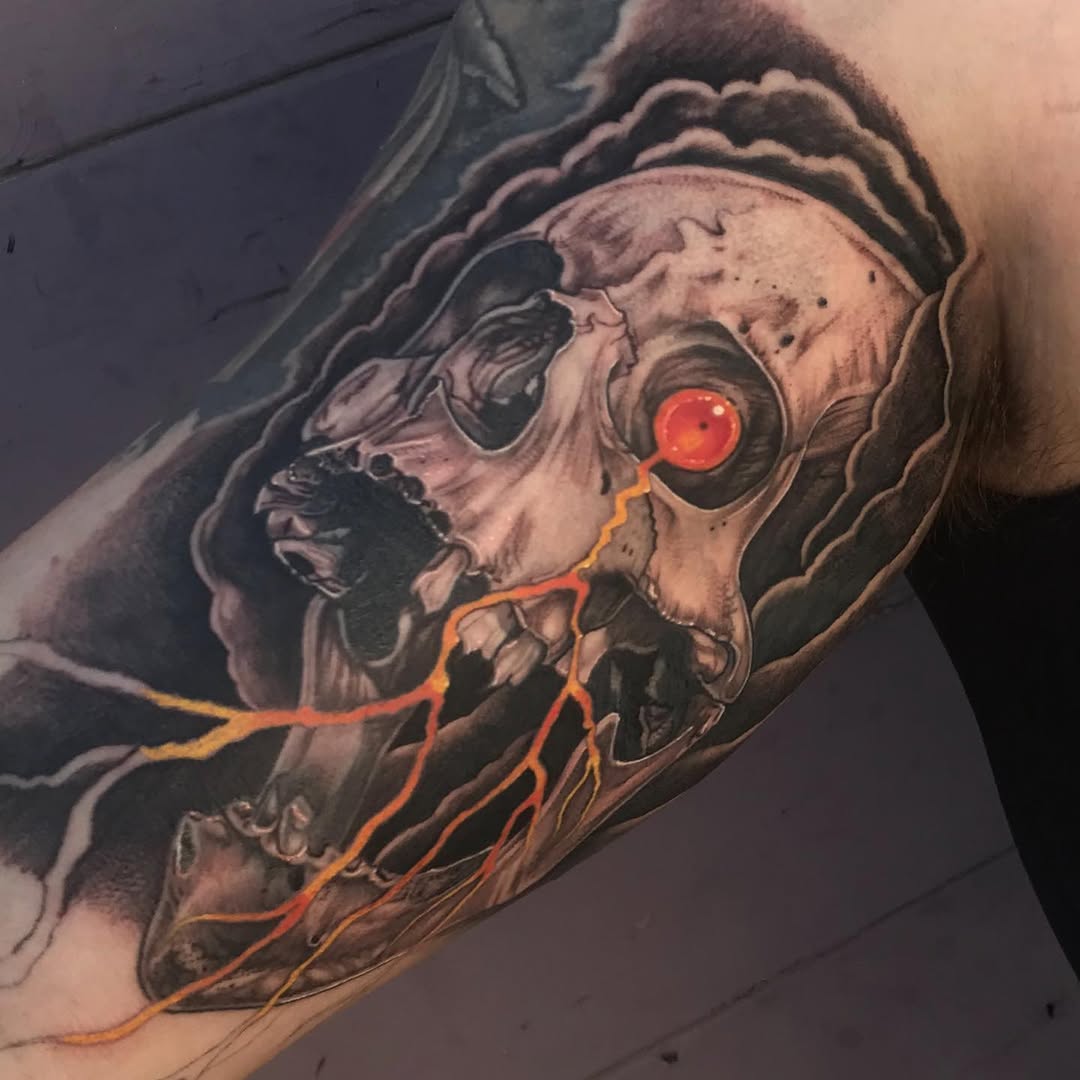 Tattoo by @beatboxtattoos — realism, black_and_grey
