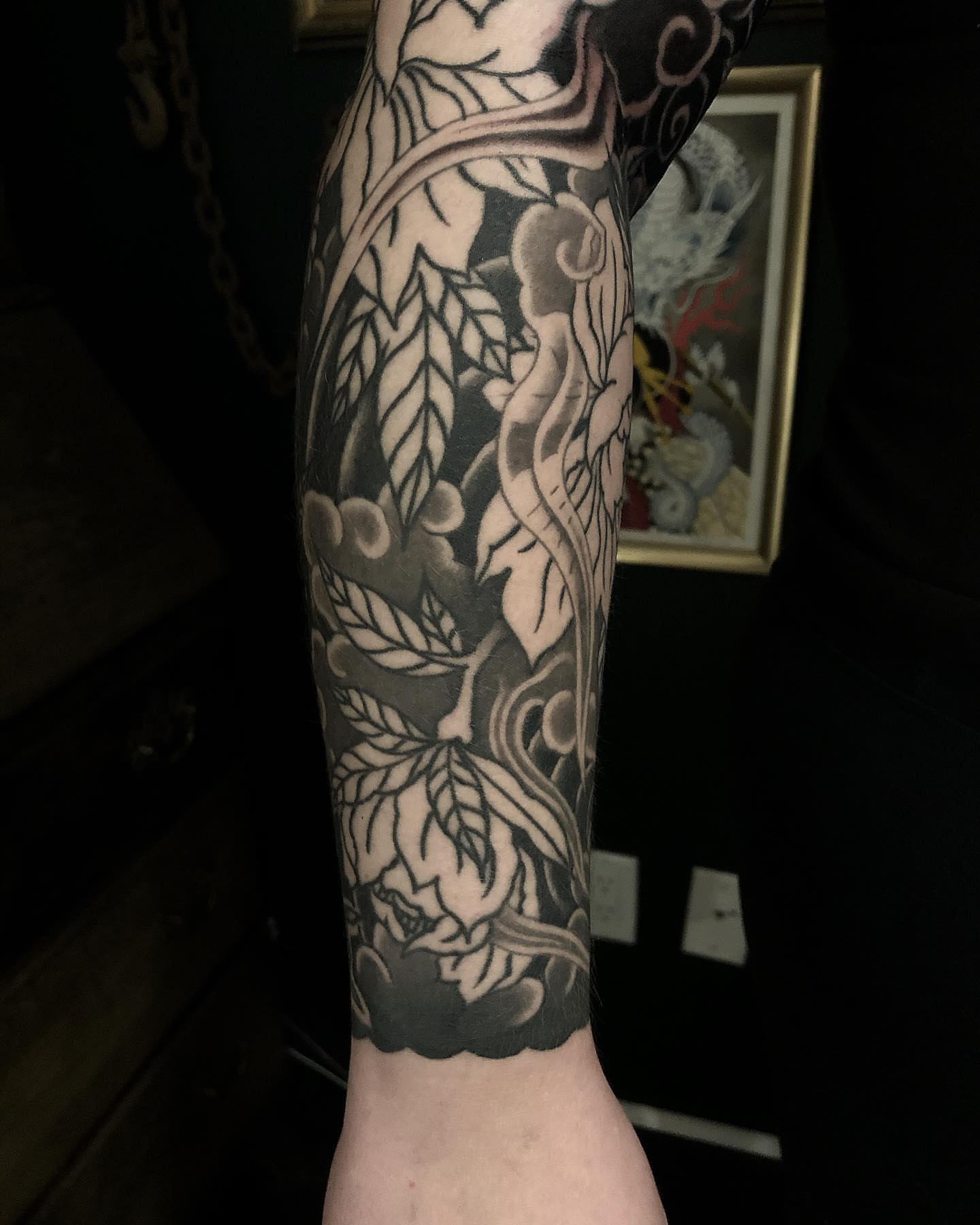Tattoo by @jaybreentattooer — black_and_grey, ornamental