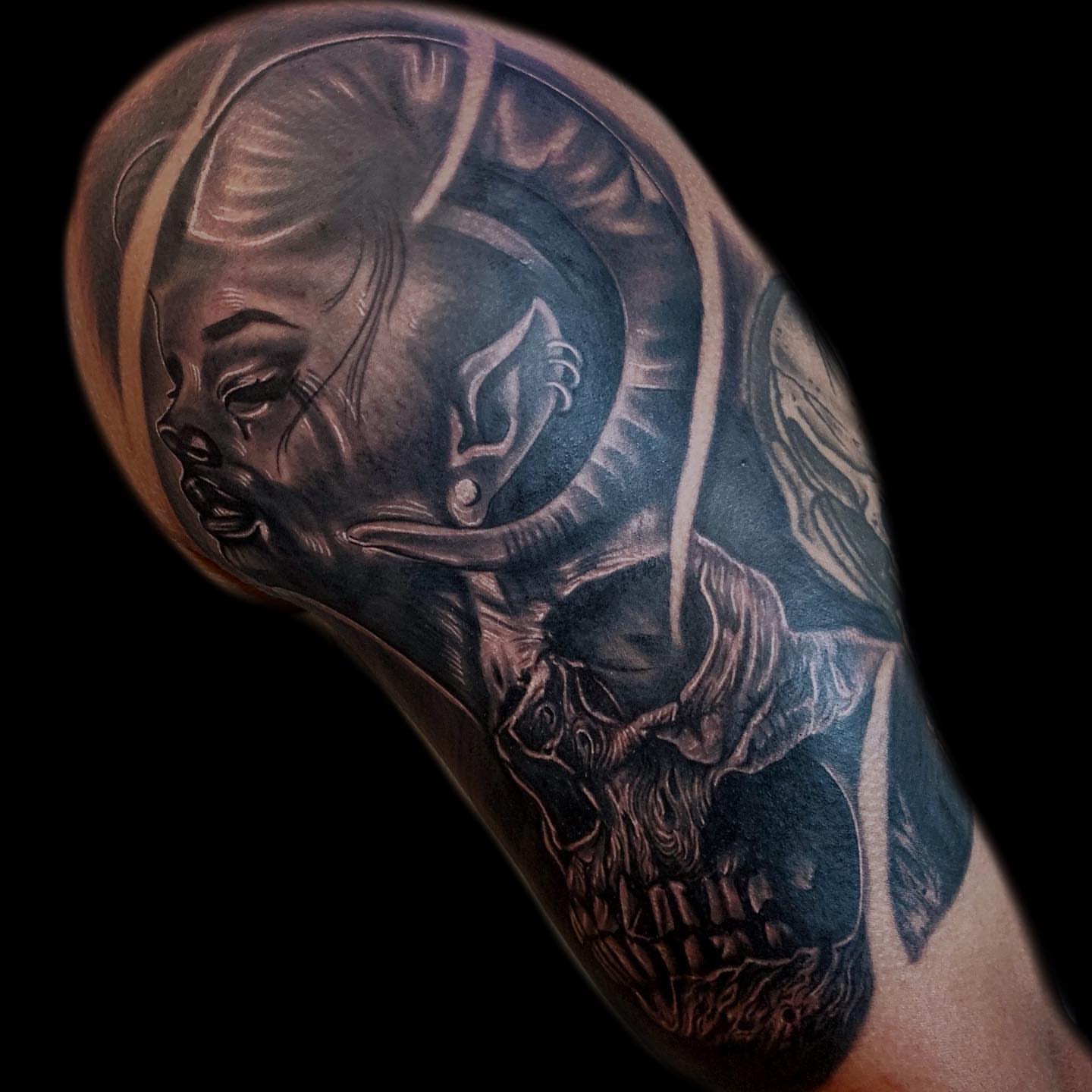 Tattoo by @anthonyclesceritattoo — black_and_grey, realism