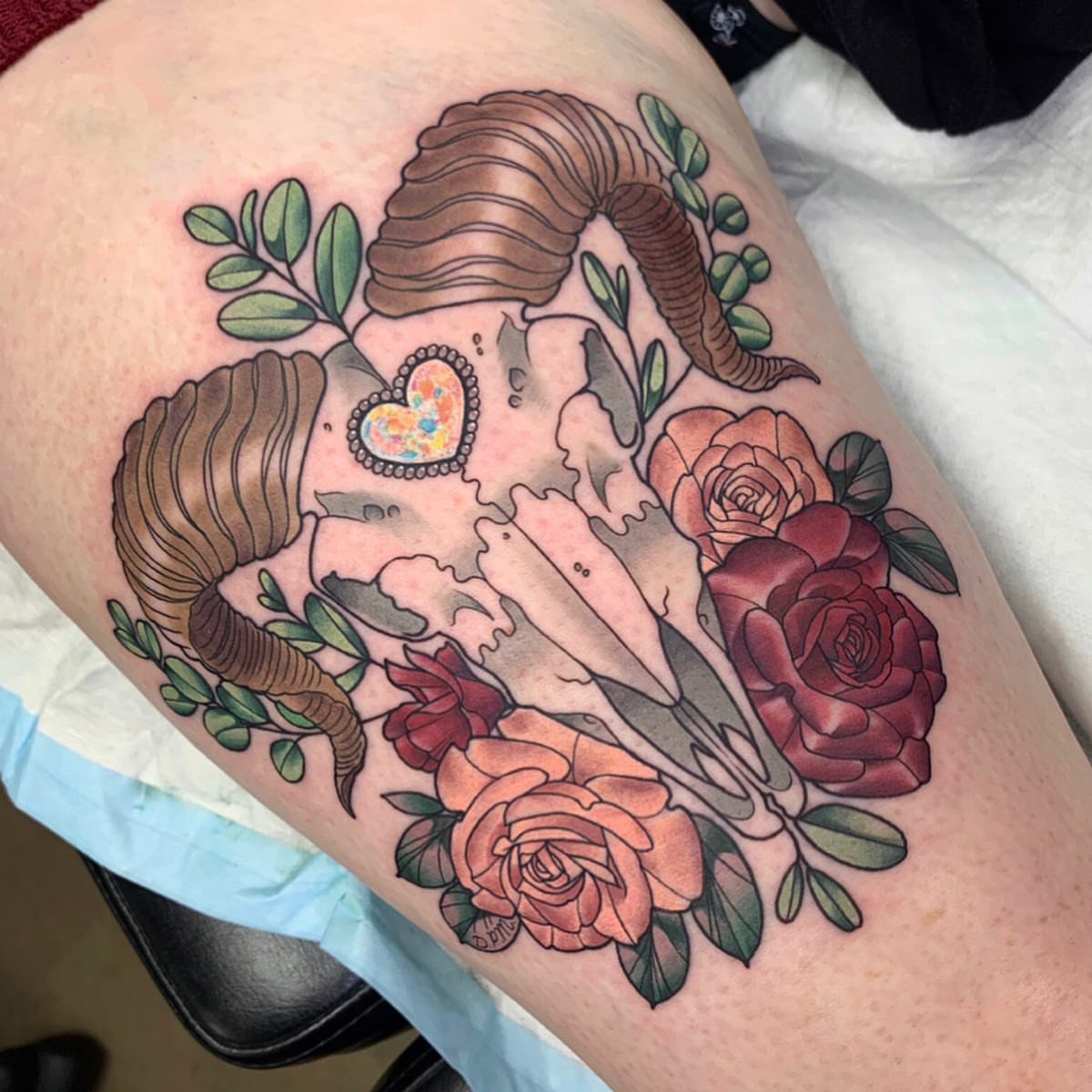 Tattoo by @shelbytattoos — american_traditional, dotwork