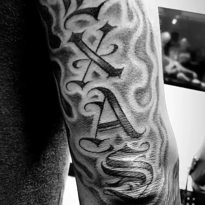 CHAXAS lettering script tattoo by π π π β π π π π
