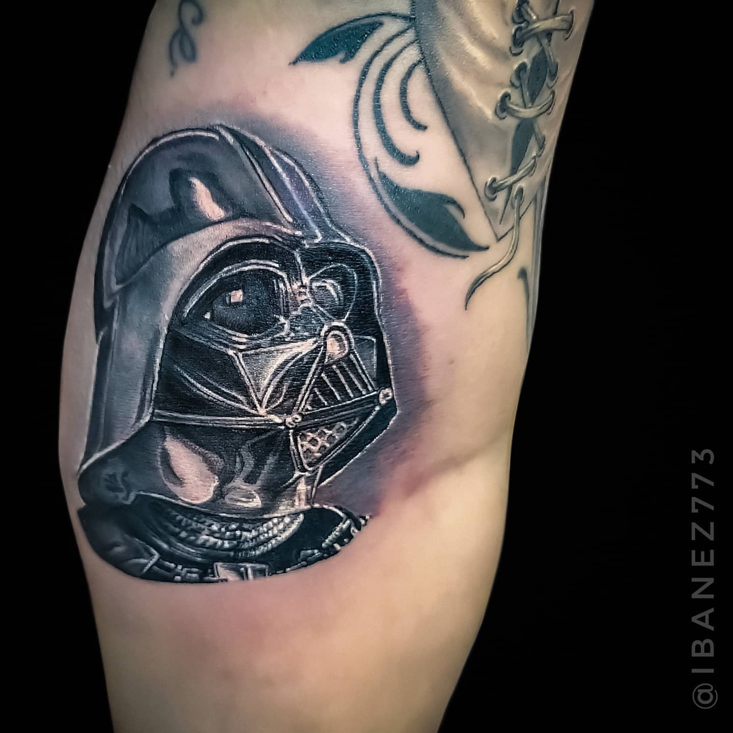 Tattoo by @ibanez773 — black_and_grey, realism
