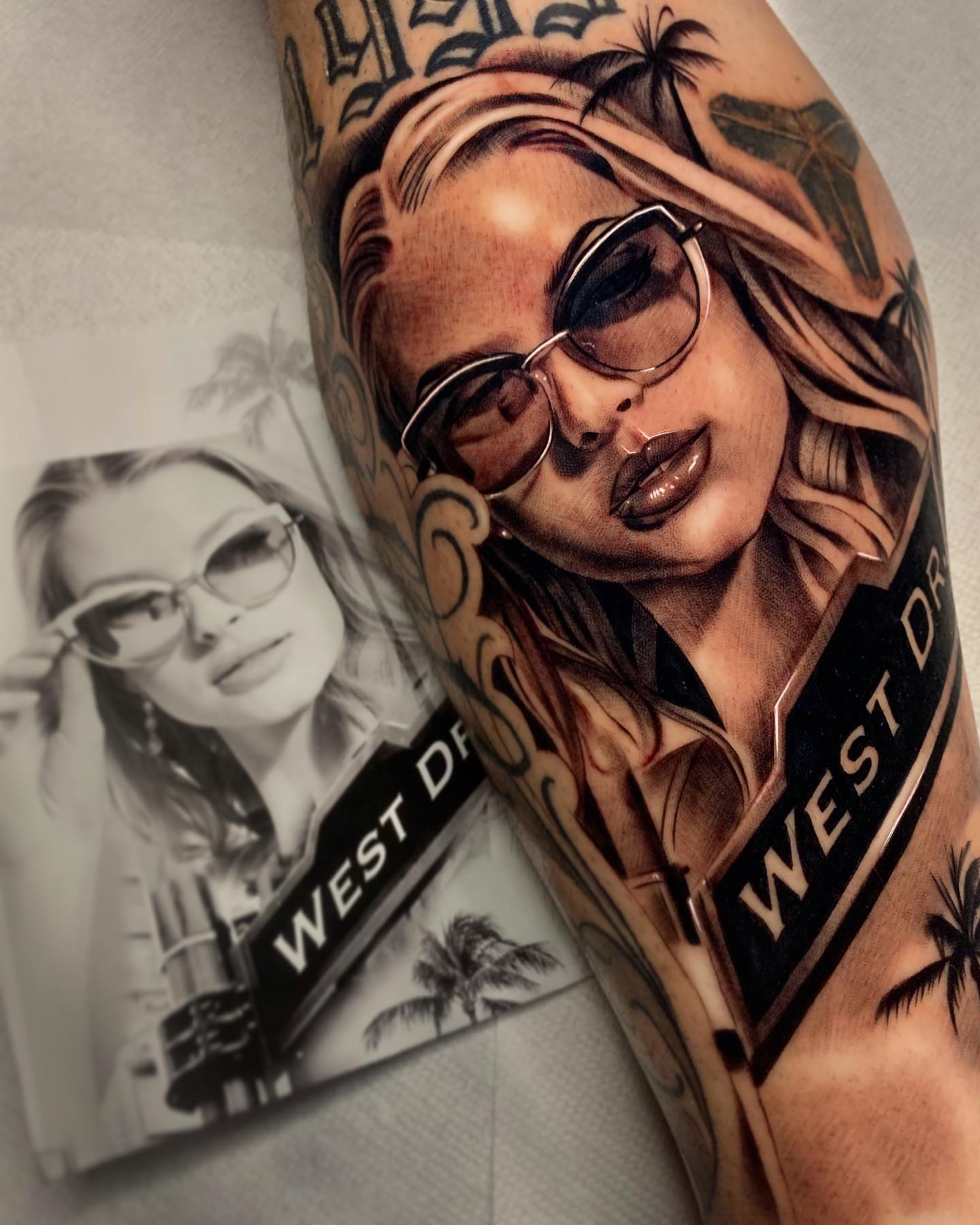 Portrait realism tattoo on the forearm by Ivan Guadalupe guzman
