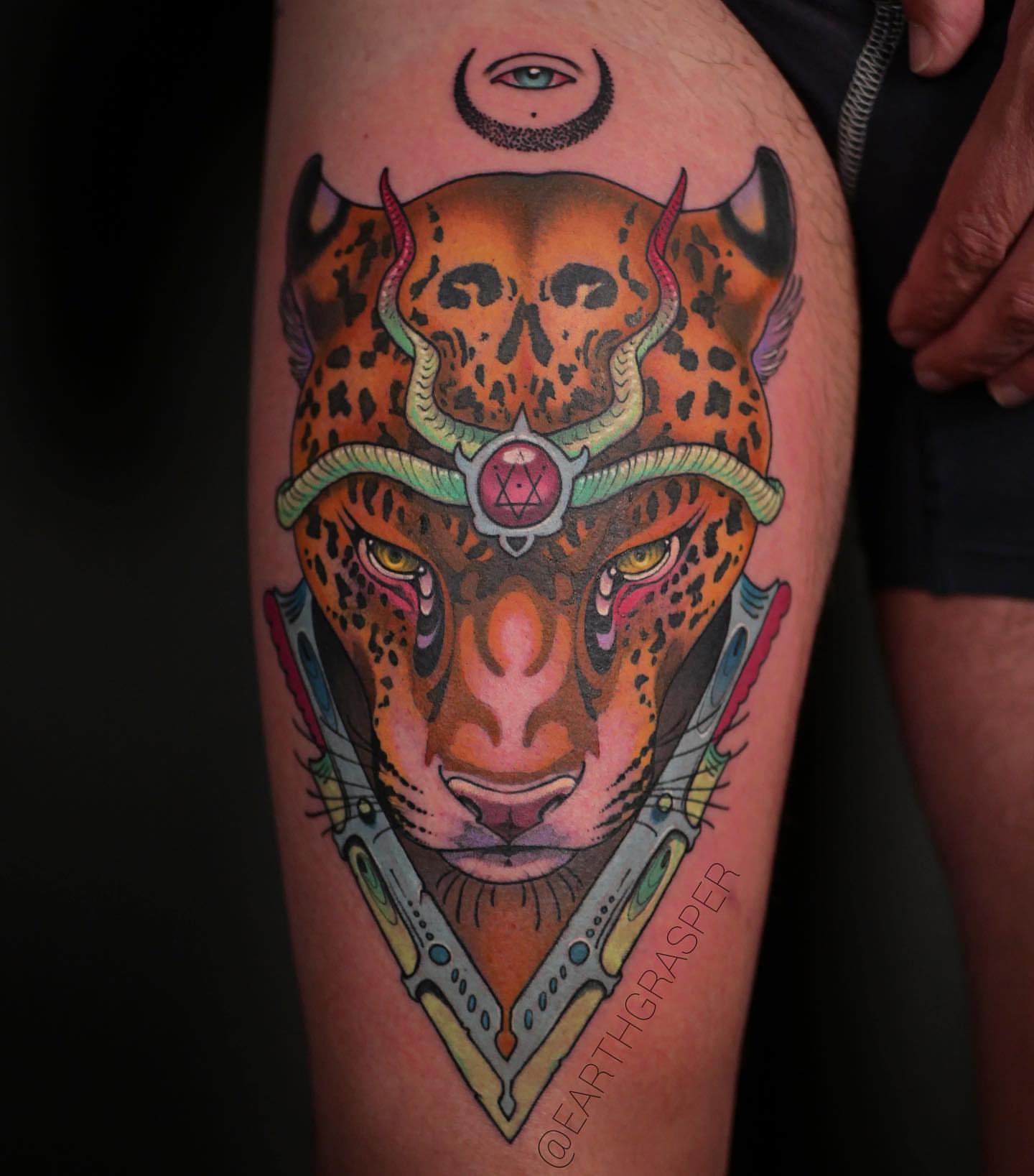 Tattoo by @earthgrasper — american_traditional, dotwork