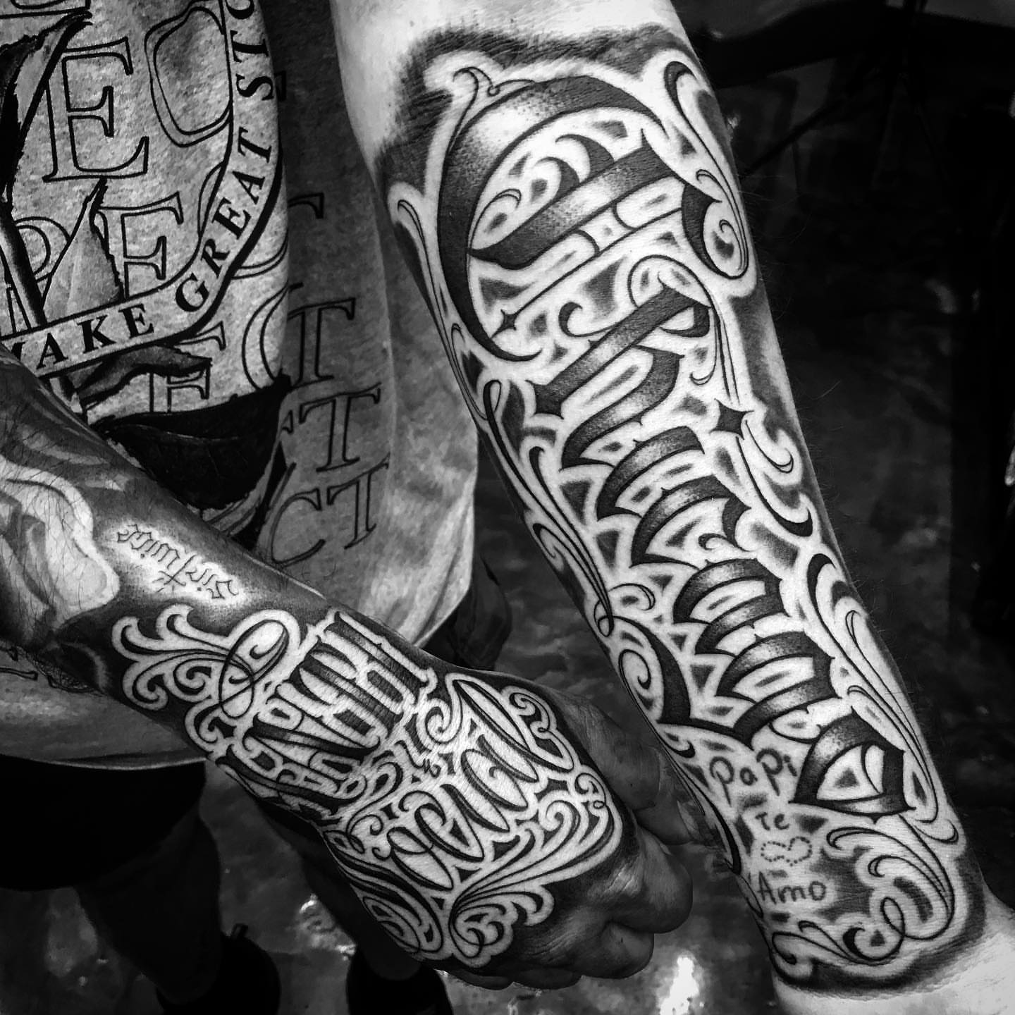 Tribal pattern tribal tattoo on the forearm by π π π β π π π π