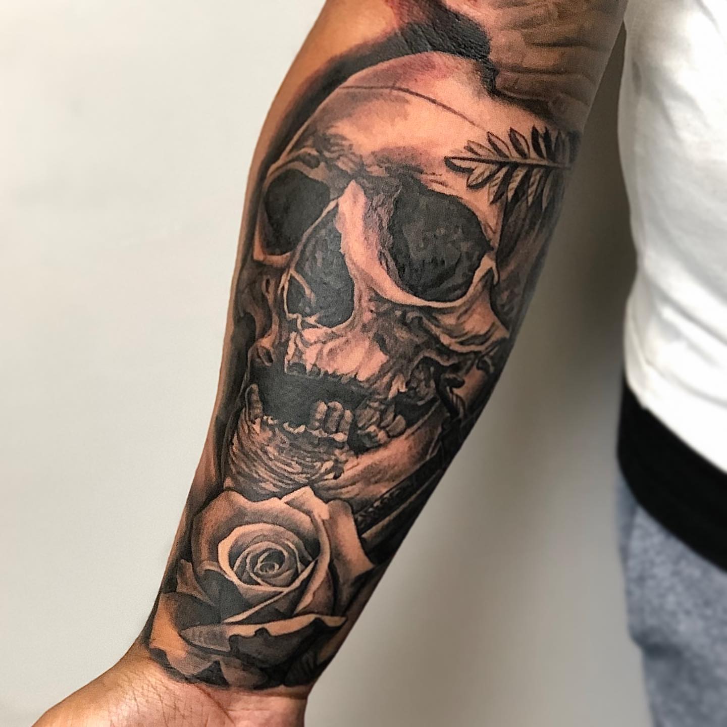 Tattoo by @mannyfacestattoo — realism, black_and_grey