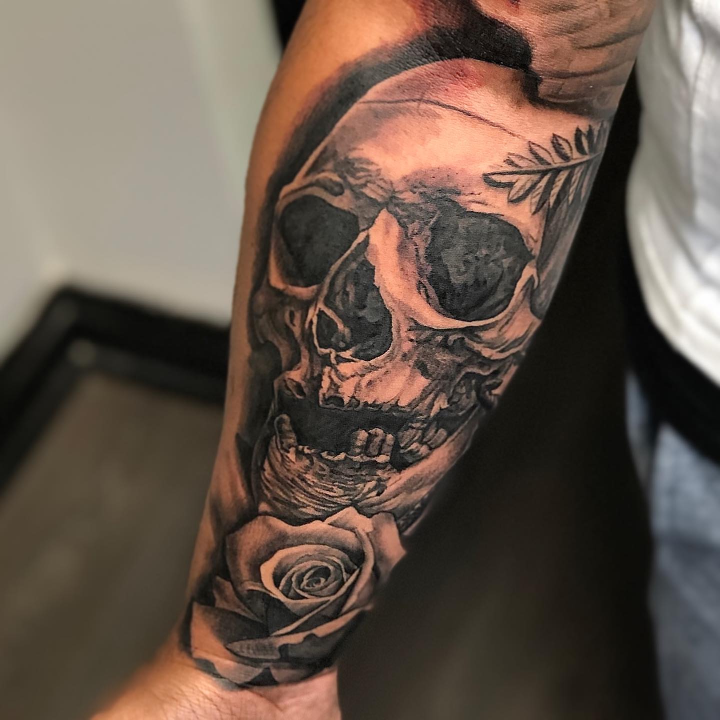 Tattoo by @mannyfacestattoo — realism, black_and_grey