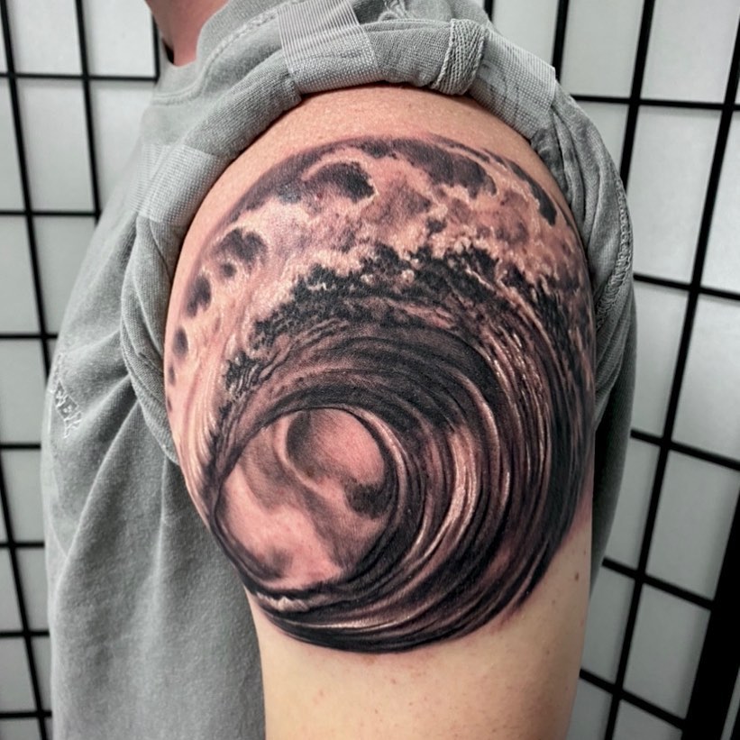 Tattoo by @jasonadkinstattoo — realism, black_and_grey