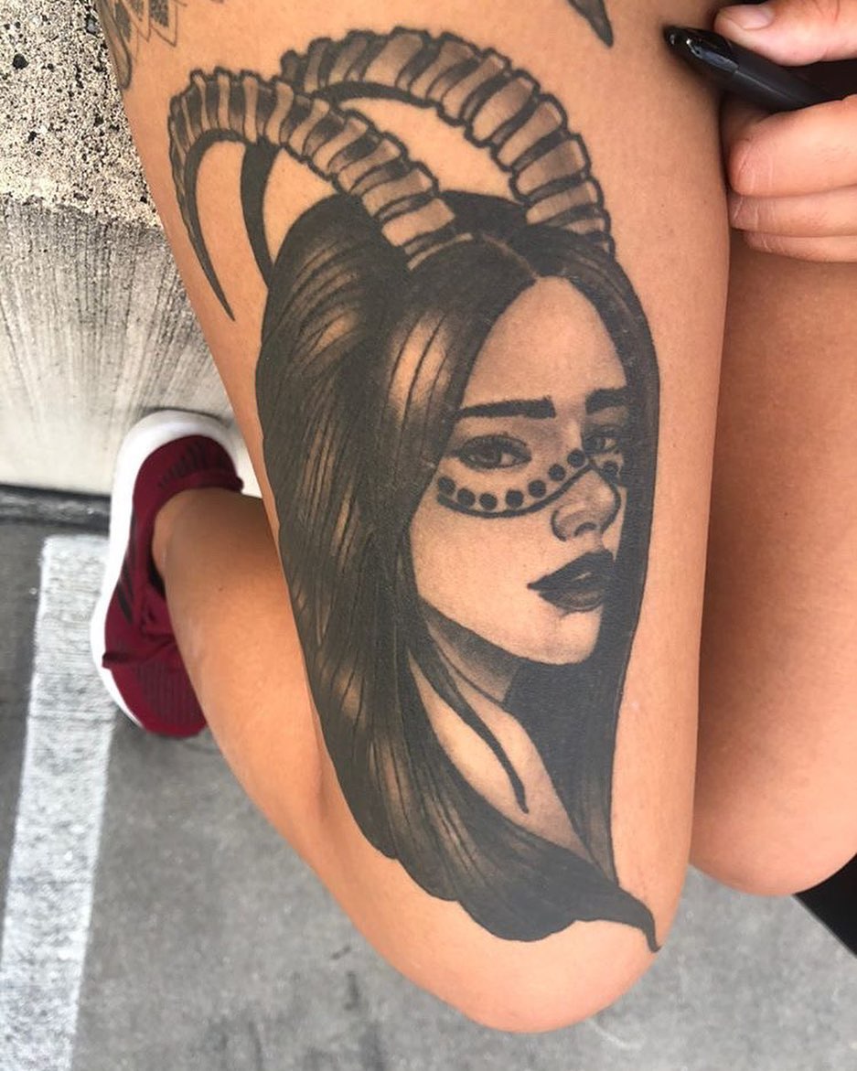 Tattoo by @lewylew_tattoo — dotwork, realism
