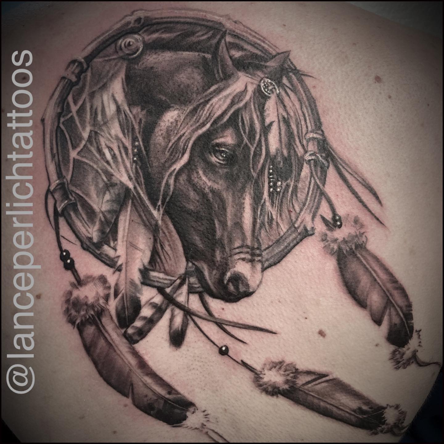 Tattoo by @lanceperlichtattoos — black_and_grey, realism