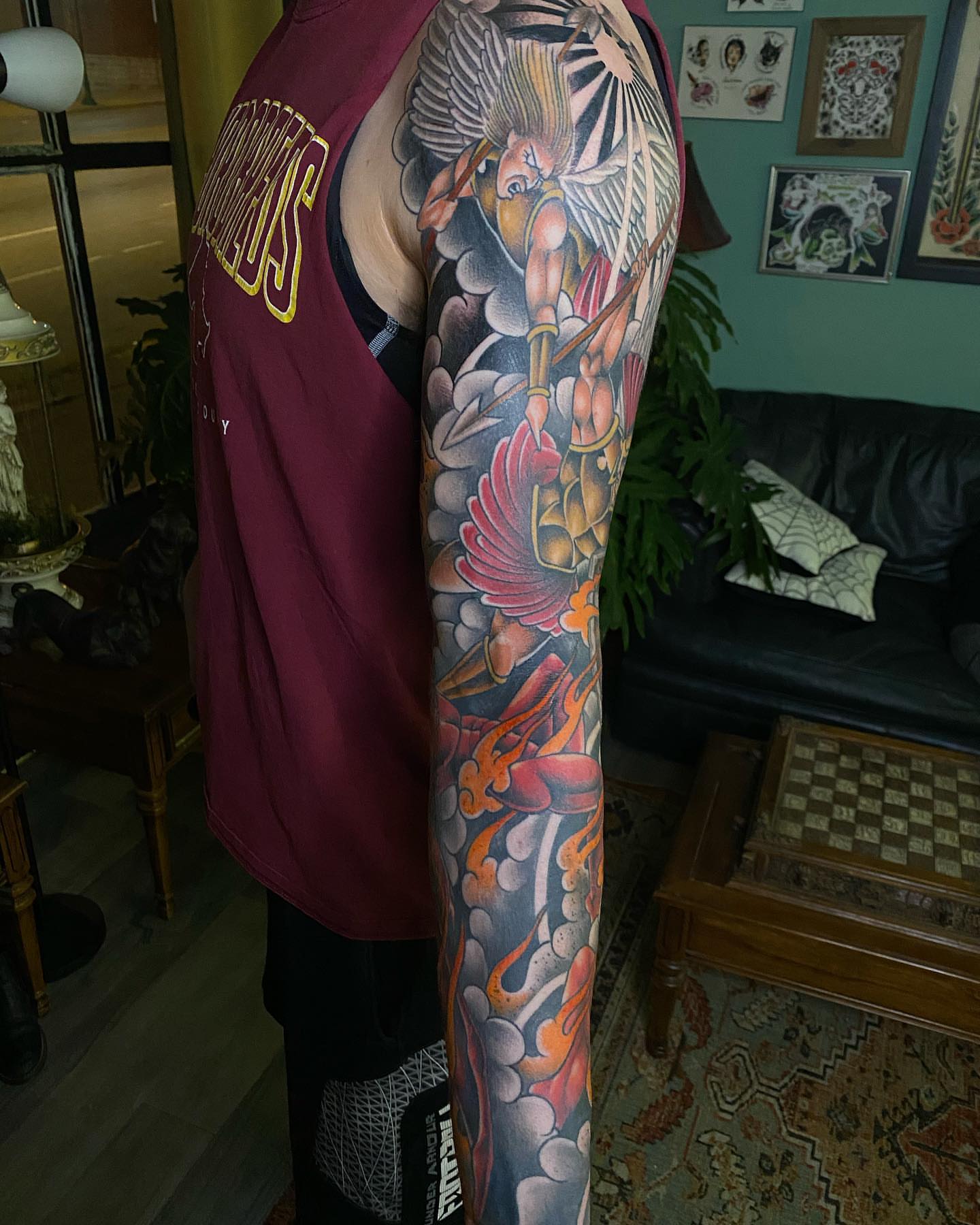 Tattoo by @old_man_rogers — american_traditional, dotwork