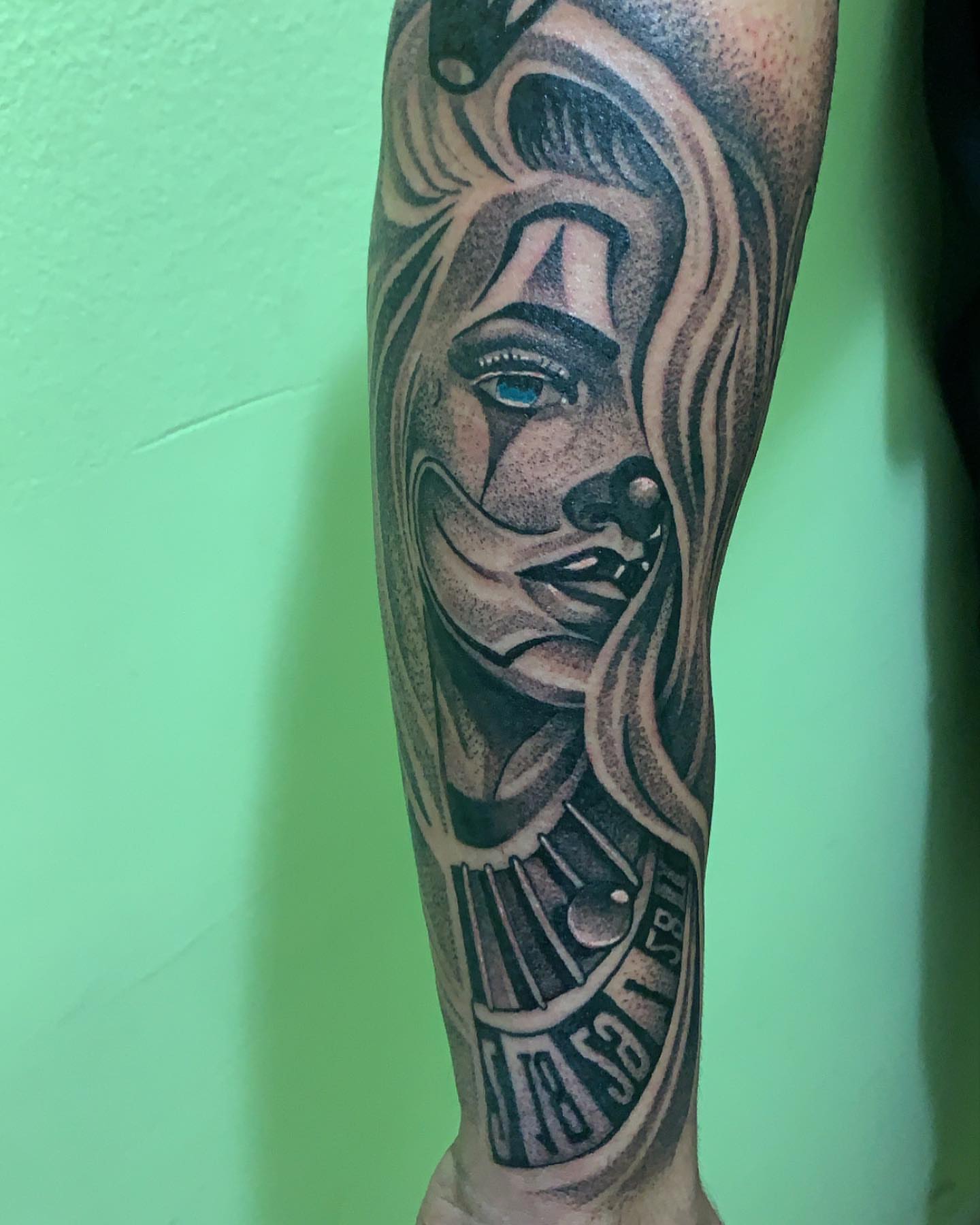 Tattoo by @spin_ink โ realism, dotwork