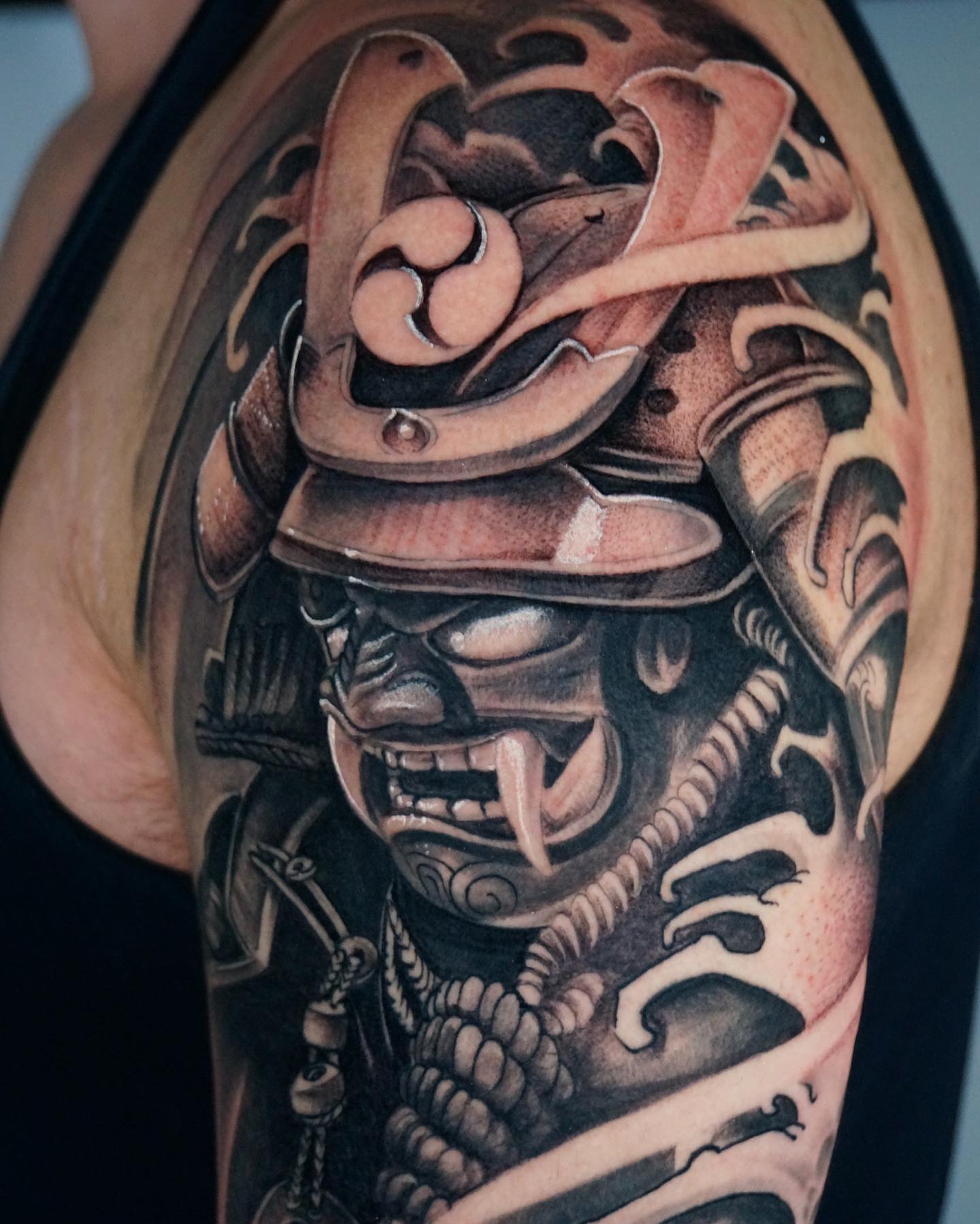 Samurai warrior japanese irezumi tattoo on the shoulder by ๐ฝ๐๐๐๐๐๐๐ ๐ถ๐๐๐