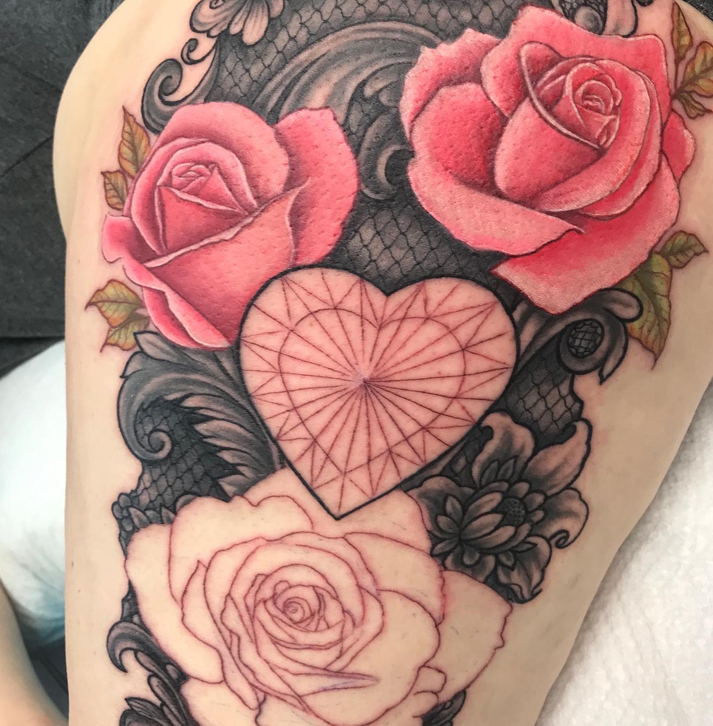 Tattoo by @rae__bies — geometric, realism