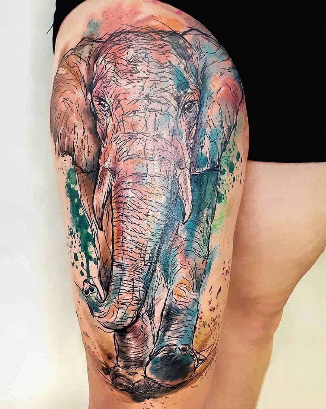 Tattoo by @khludnev_tattoo — watercolor