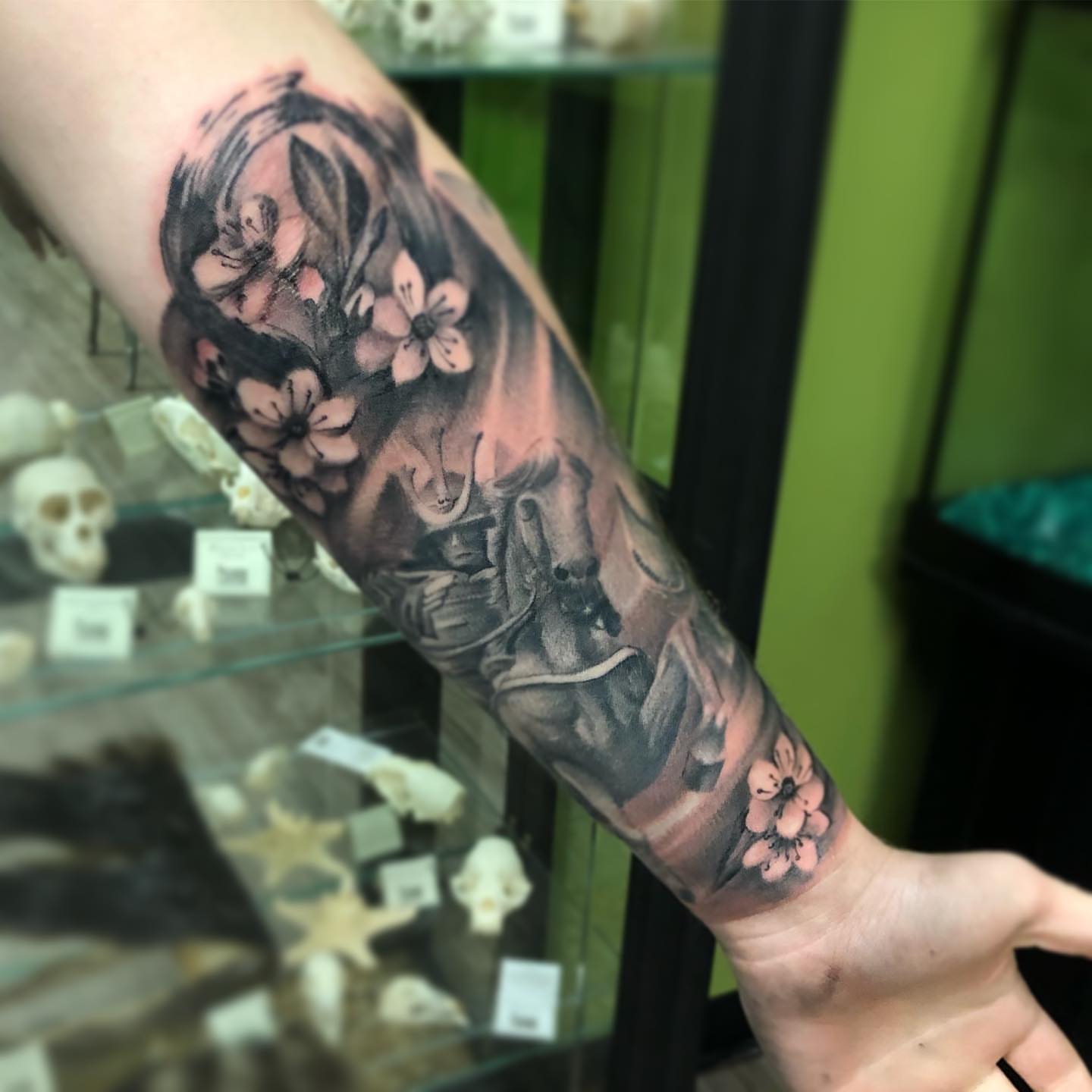 Tattoo by @nickjonestattoos — black_and_grey, realism