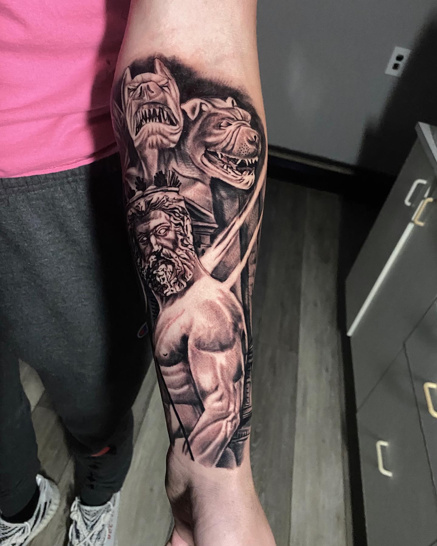 Tattoo by @b.cass_killingsword โ realism, black_and_grey