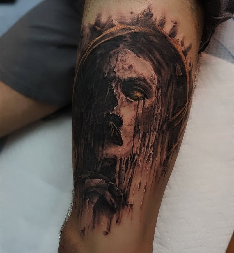 Tattoo by @allituttle — realism, dark_realism
