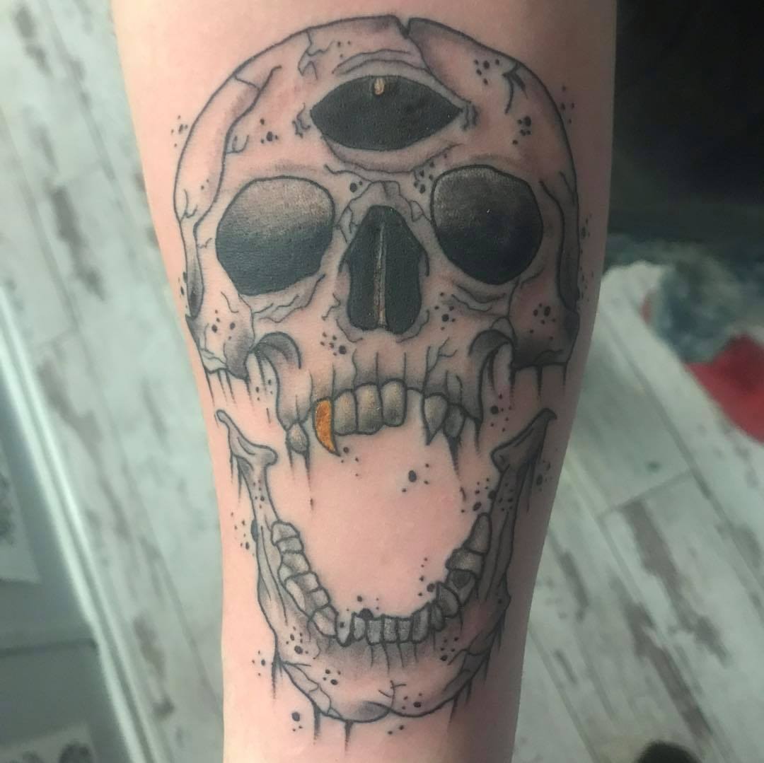 Tattoo by @jordonslagletattooer — black_and_grey