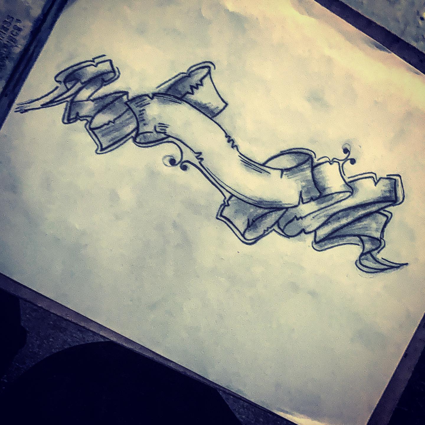 Scrollwork black and grey tattoo by Danimals