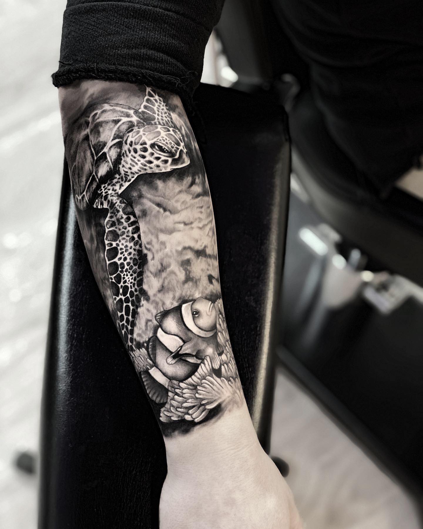 Tattoo by @enjoylifetattoos — black_and_grey, realism