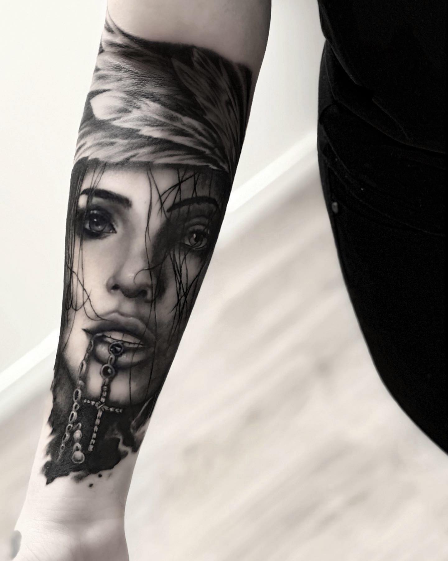 Tattoo by @enjoylifetattoos — realism, black_and_grey