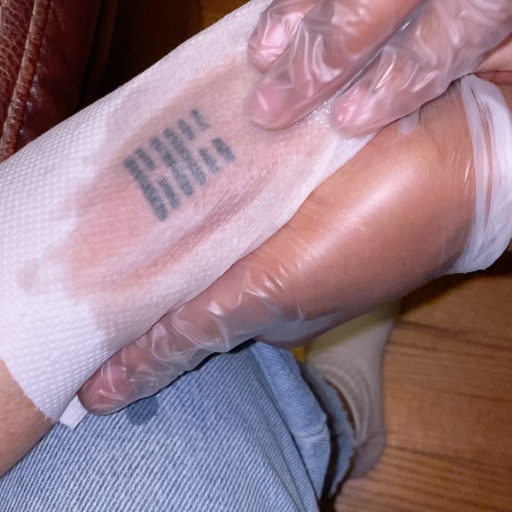 Text lettering script tattoo on the forearm by Daniel Monyongo