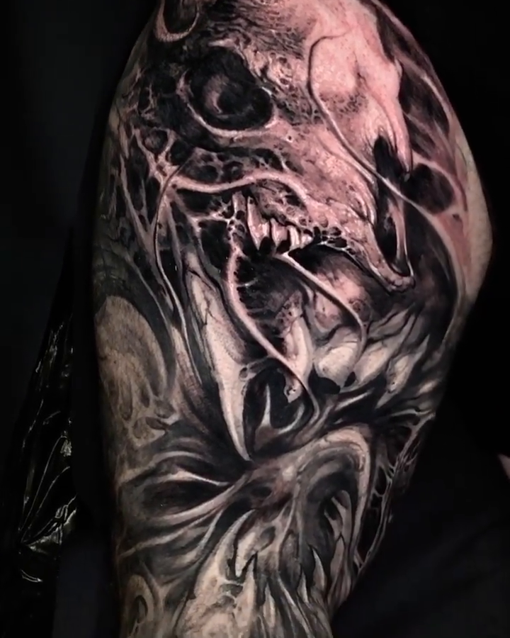 Tattoo by @valentin_tmst β dark_realism, black_and_grey