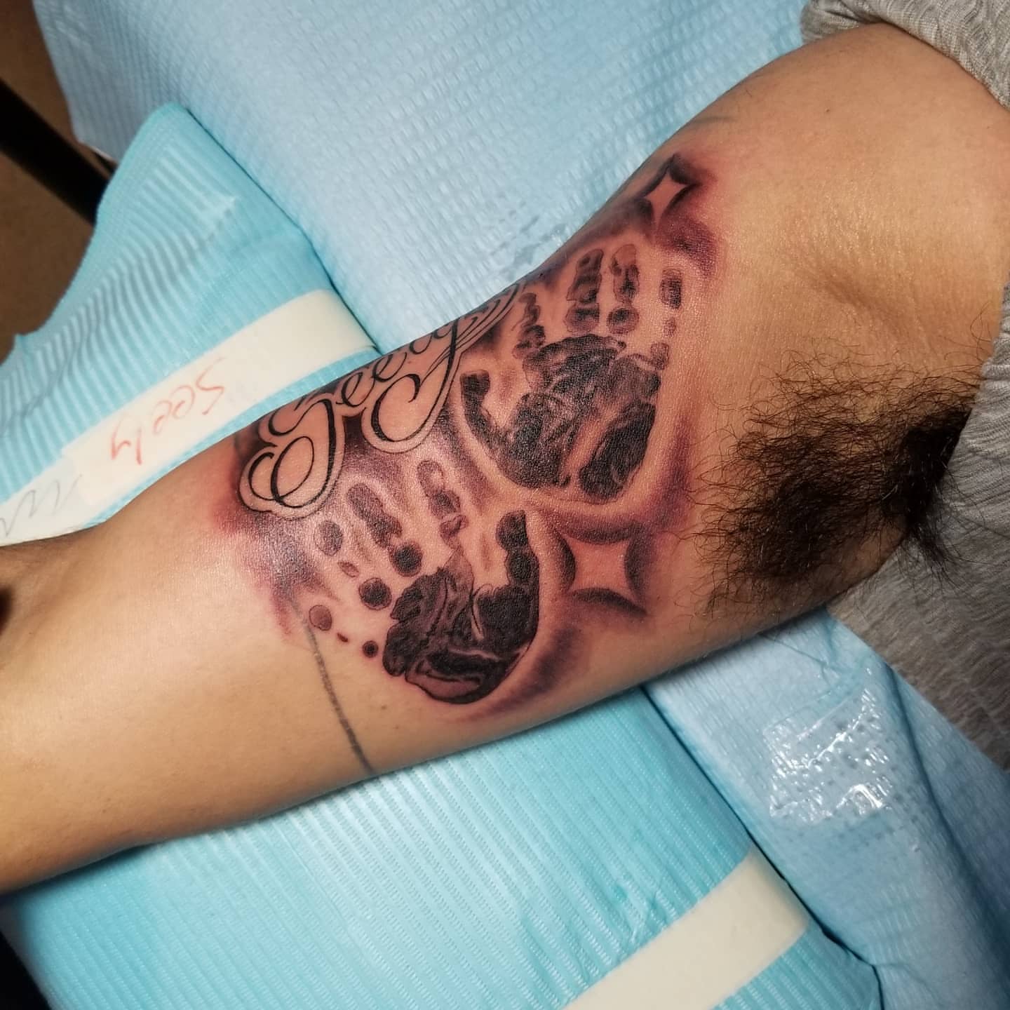Skull black and grey tattoo on the forearm by Miguel-C, Houston, Texas