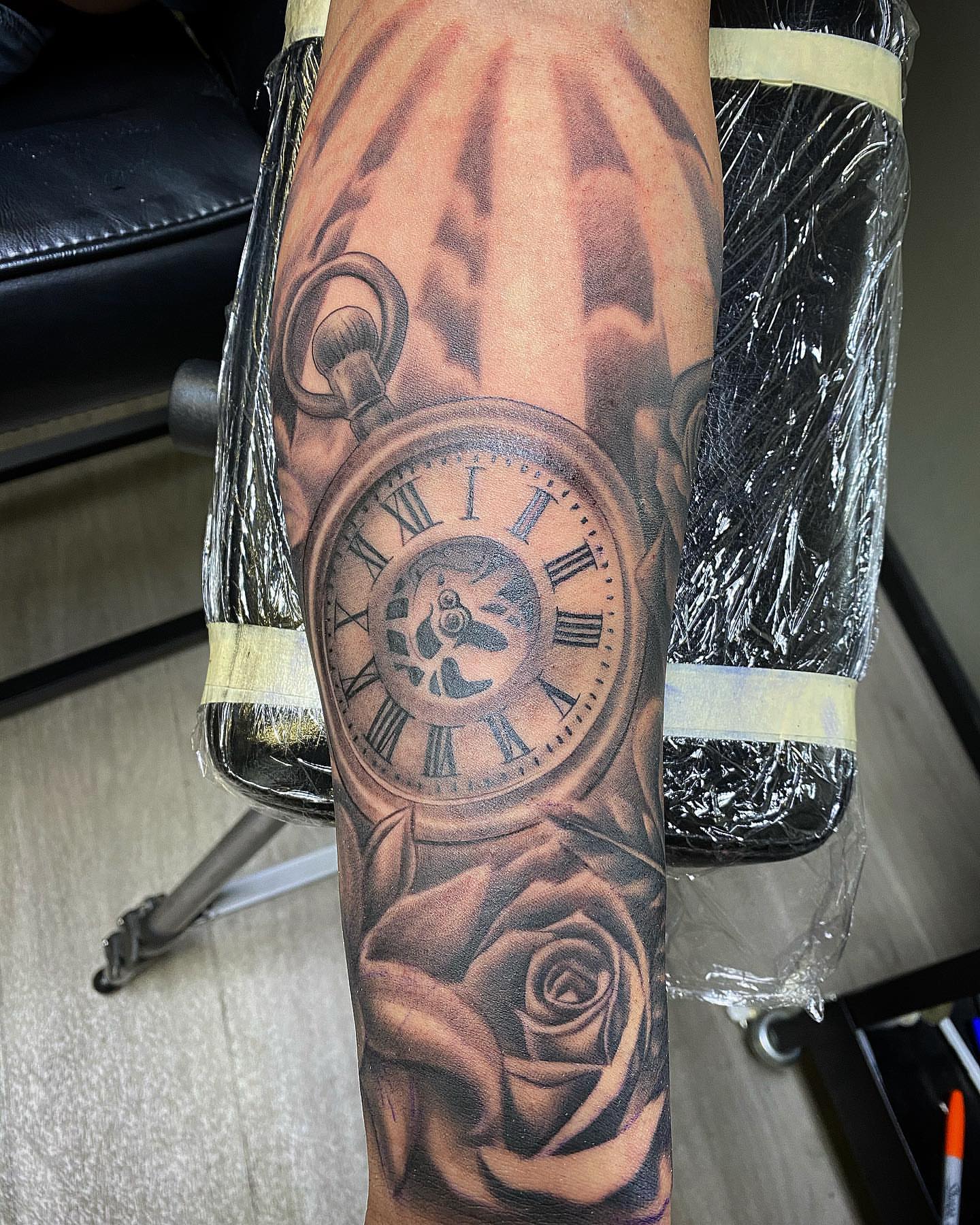 Tattoo by @allbluehundreds — realism, black_and_grey