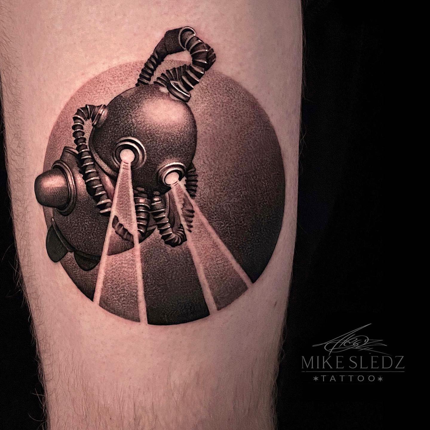 Tattoo by @mikesledz — realism, black_and_grey