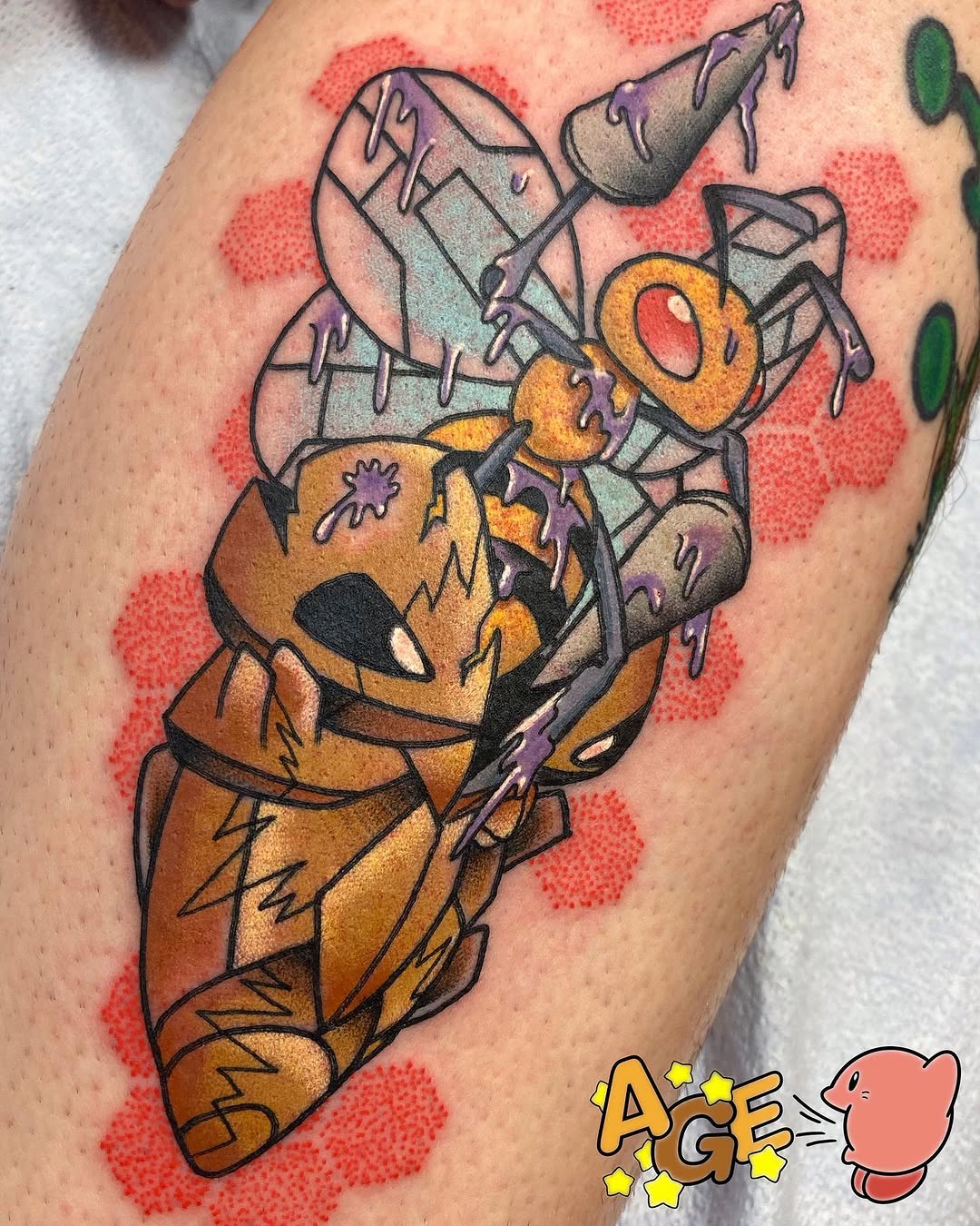 Tattoo by @agedragotattoo β new_school, trash_polka