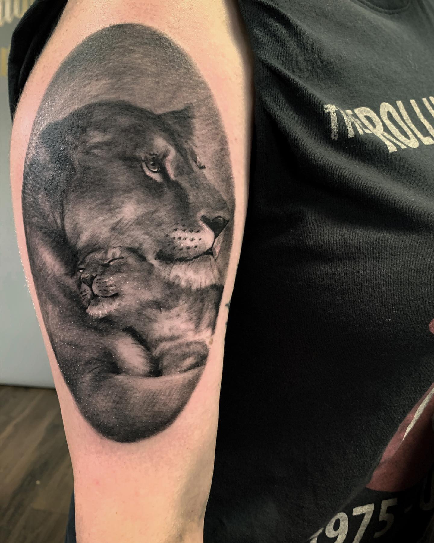 Lion realism tattoo on the forearm by Nance⚡