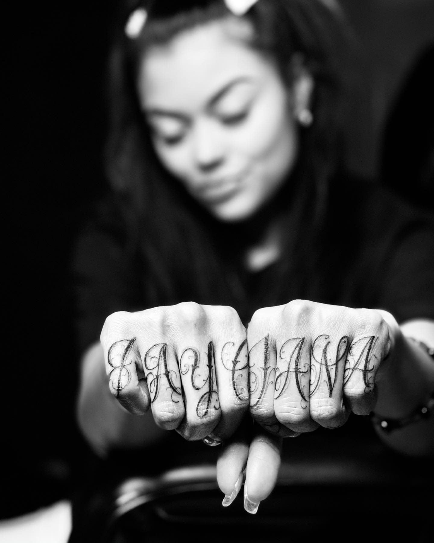 Script lettering lettering script tattoo on the hand by elvis flores