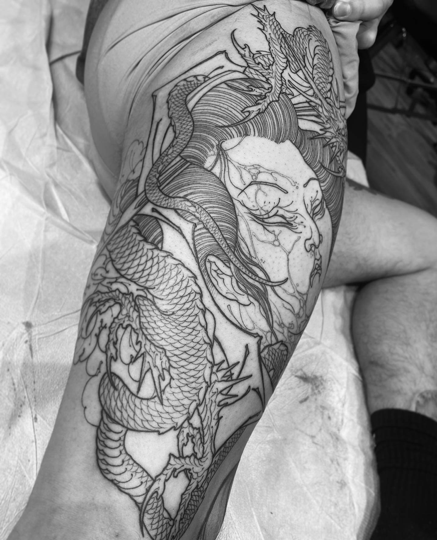 Tattoo by @r_goodkind — black_and_grey, realism