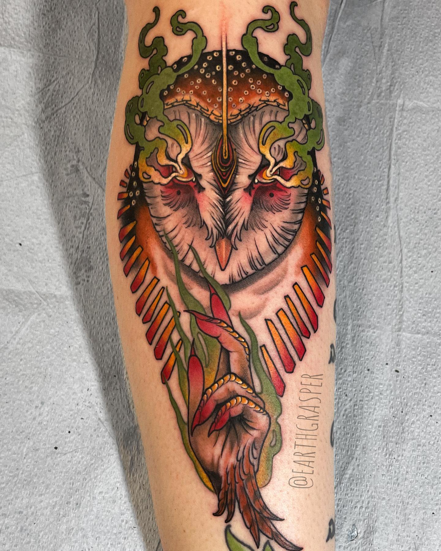 Tattoo by @earthgrasper — neo_traditional, dotwork