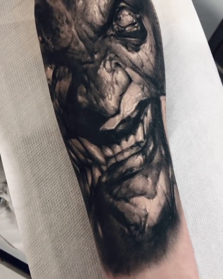 Tattoo by @valentin_tmst β dark_realism, black_and_grey