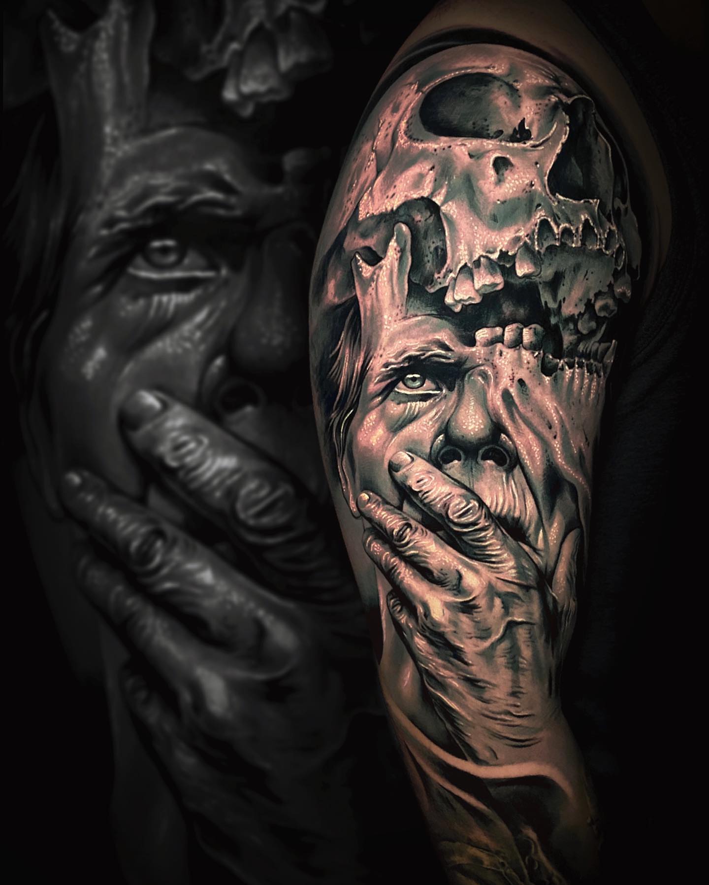 Tattoo by @dgtatts — realism, dark_realism