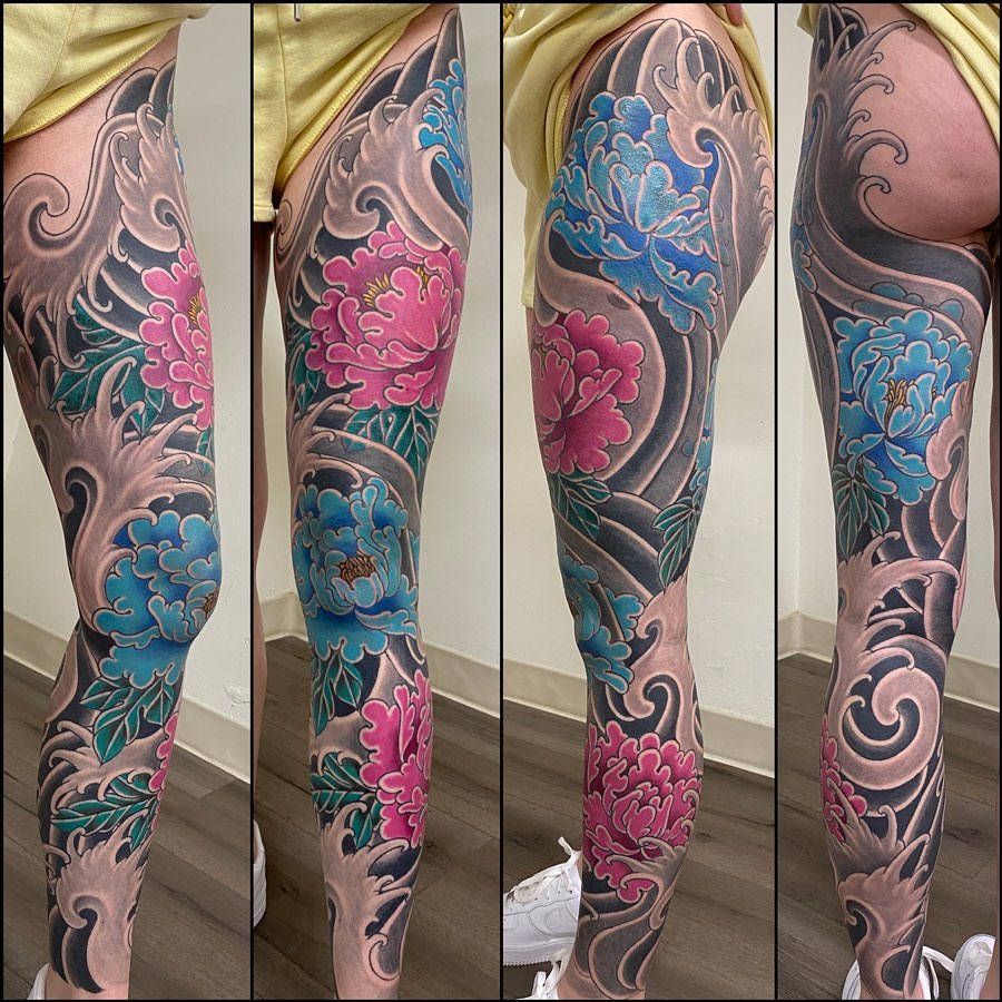 Tattoo by @mikegodfrey — japanese_irezumi, black_and_grey