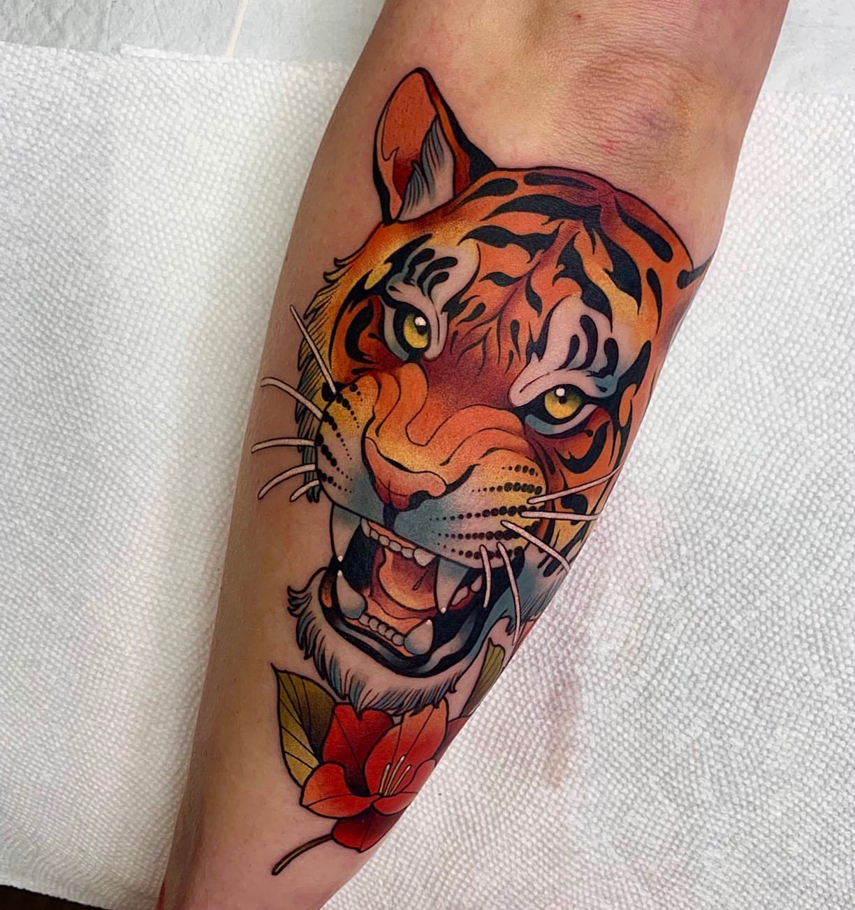 Tattoo by @shelbytattoos — american_traditional, dotwork